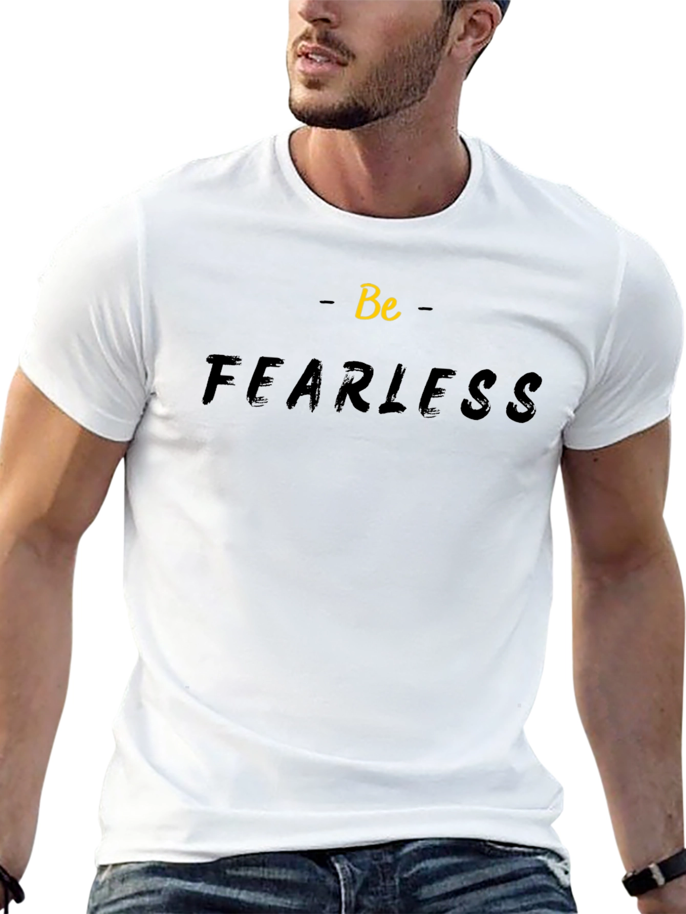 Be Fearless Black Graphic Tee