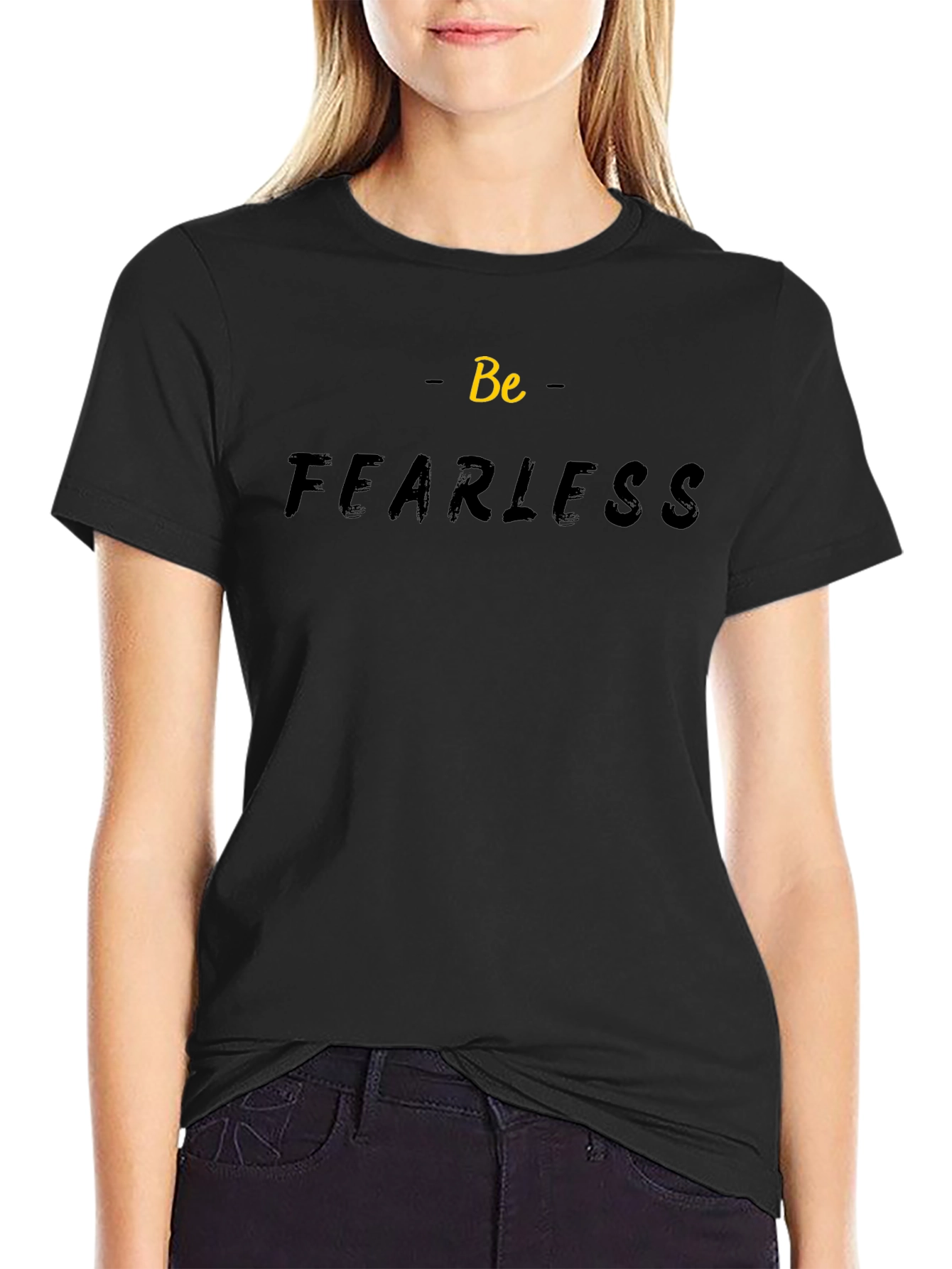 Be Fearless Black Graphic Tee