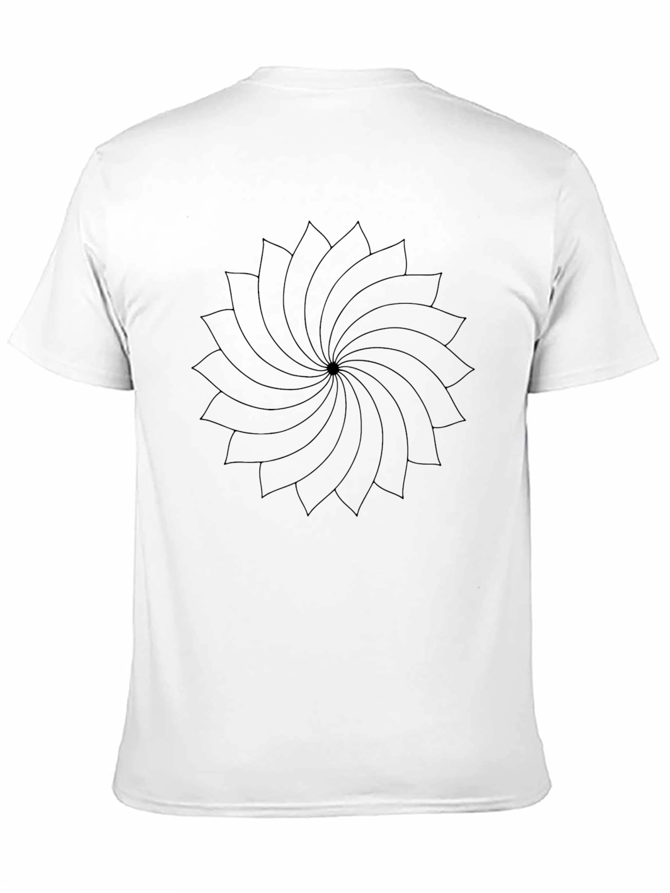 Black Graphic Tee - Swirl Design