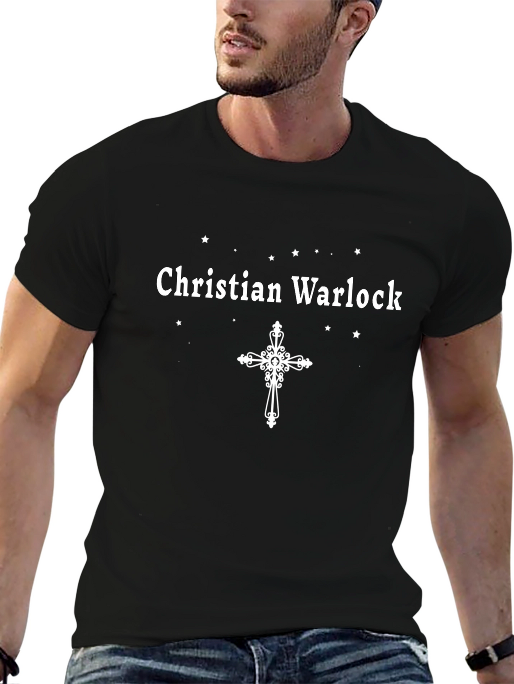 Christian Warlock Graphic T-Shirt - Black
