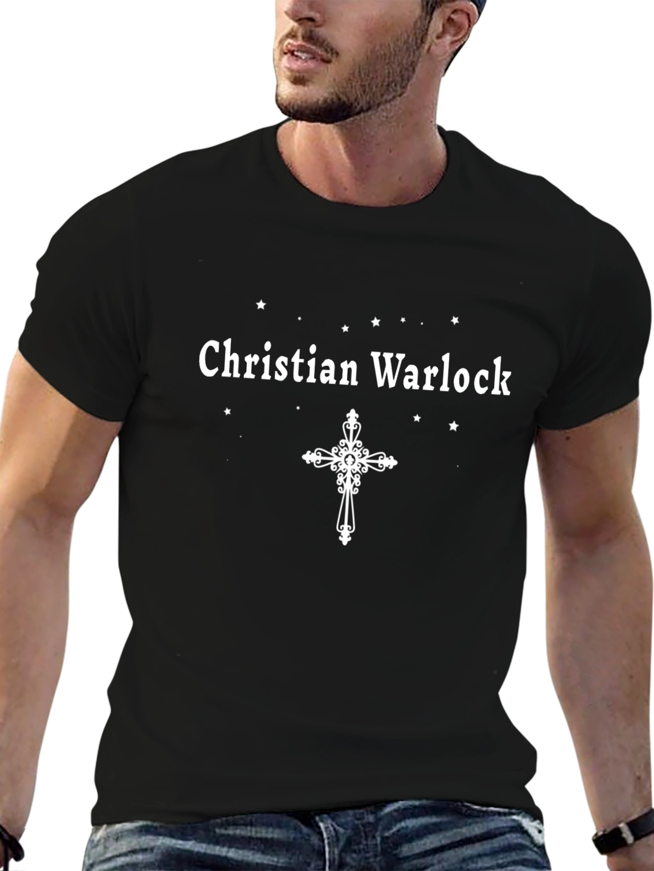 Christian Warlock Graphic T-Shirt - Black