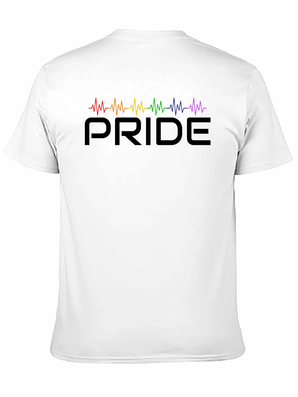 Pride LGBTQ+ Heartbeat T-Shirt - Black