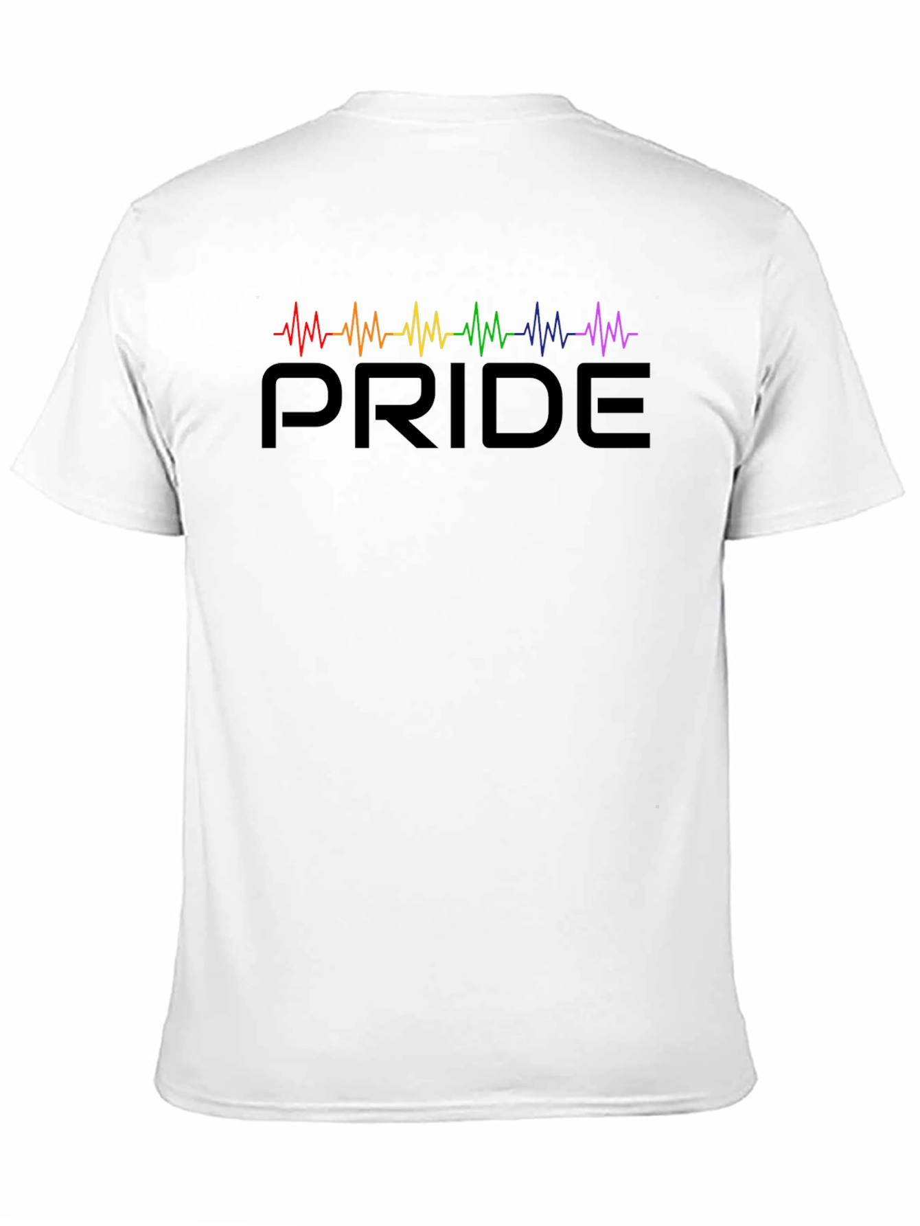 Pride LGBTQ+ Heartbeat T-Shirt - Black