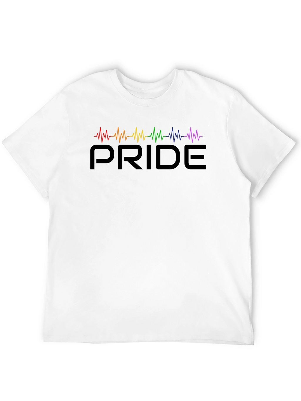 Pride LGBTQ+ Heartbeat T-Shirt - Black