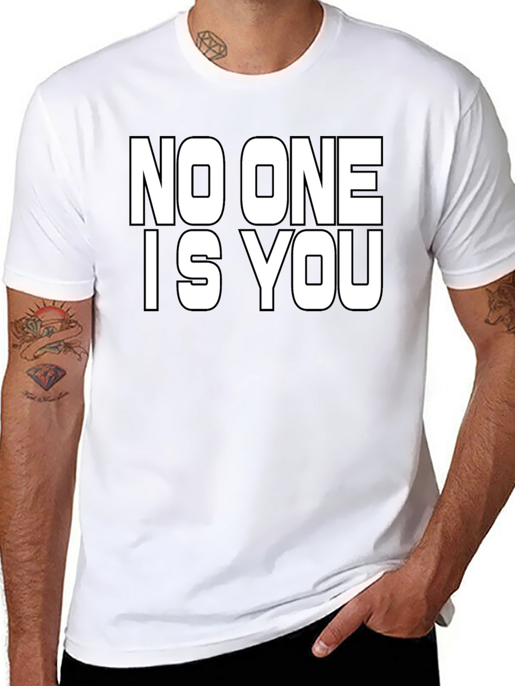 No One is You Graphic Black T-Shirt