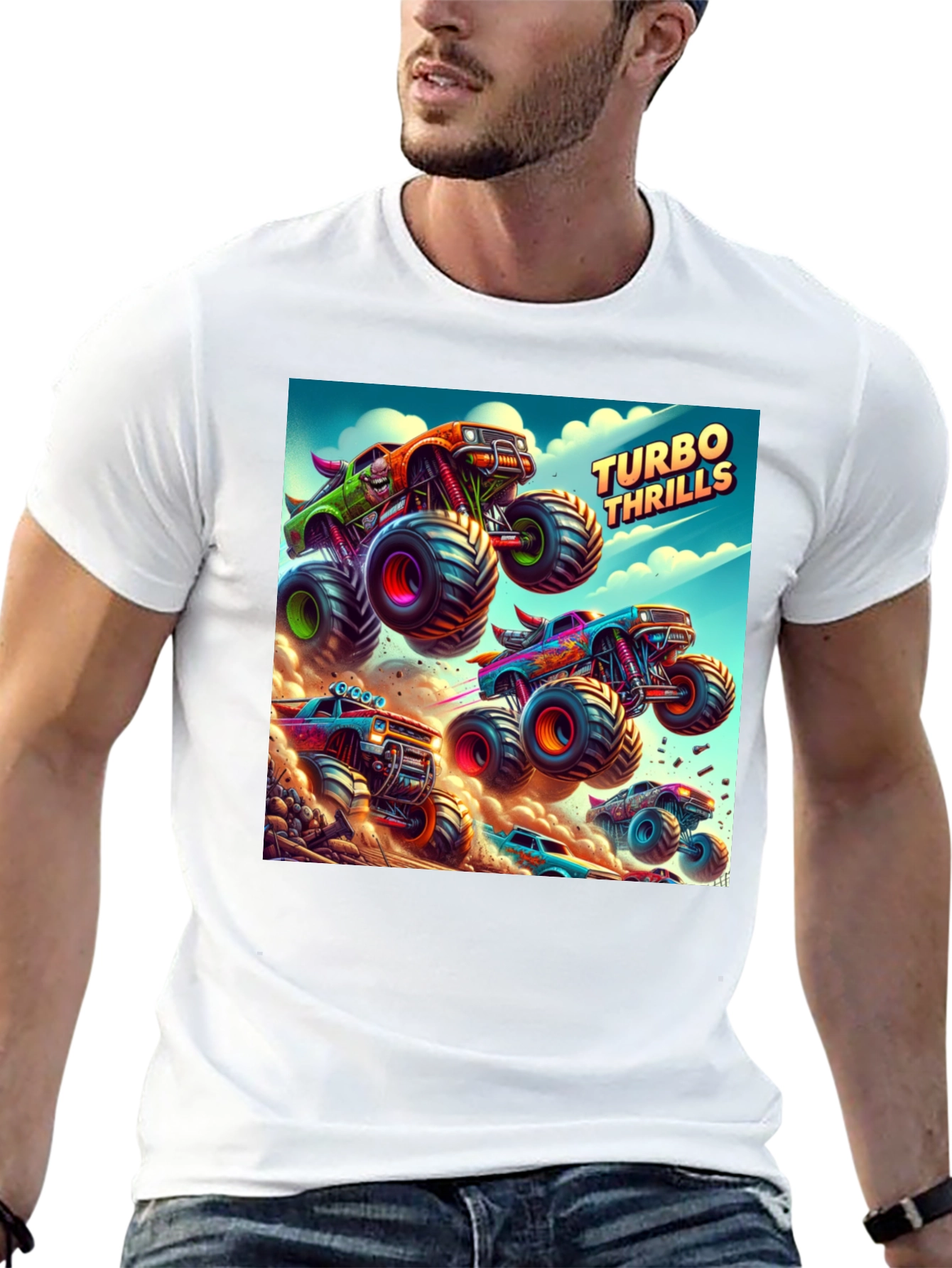 Turbo Thrills Monster Truck Graphic Tee