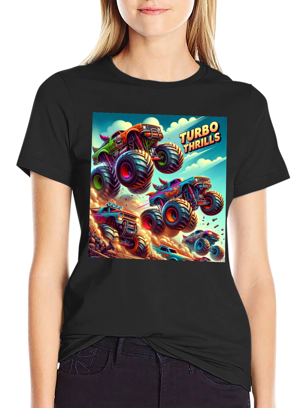 Turbo Thrills Monster Truck Graphic Tee