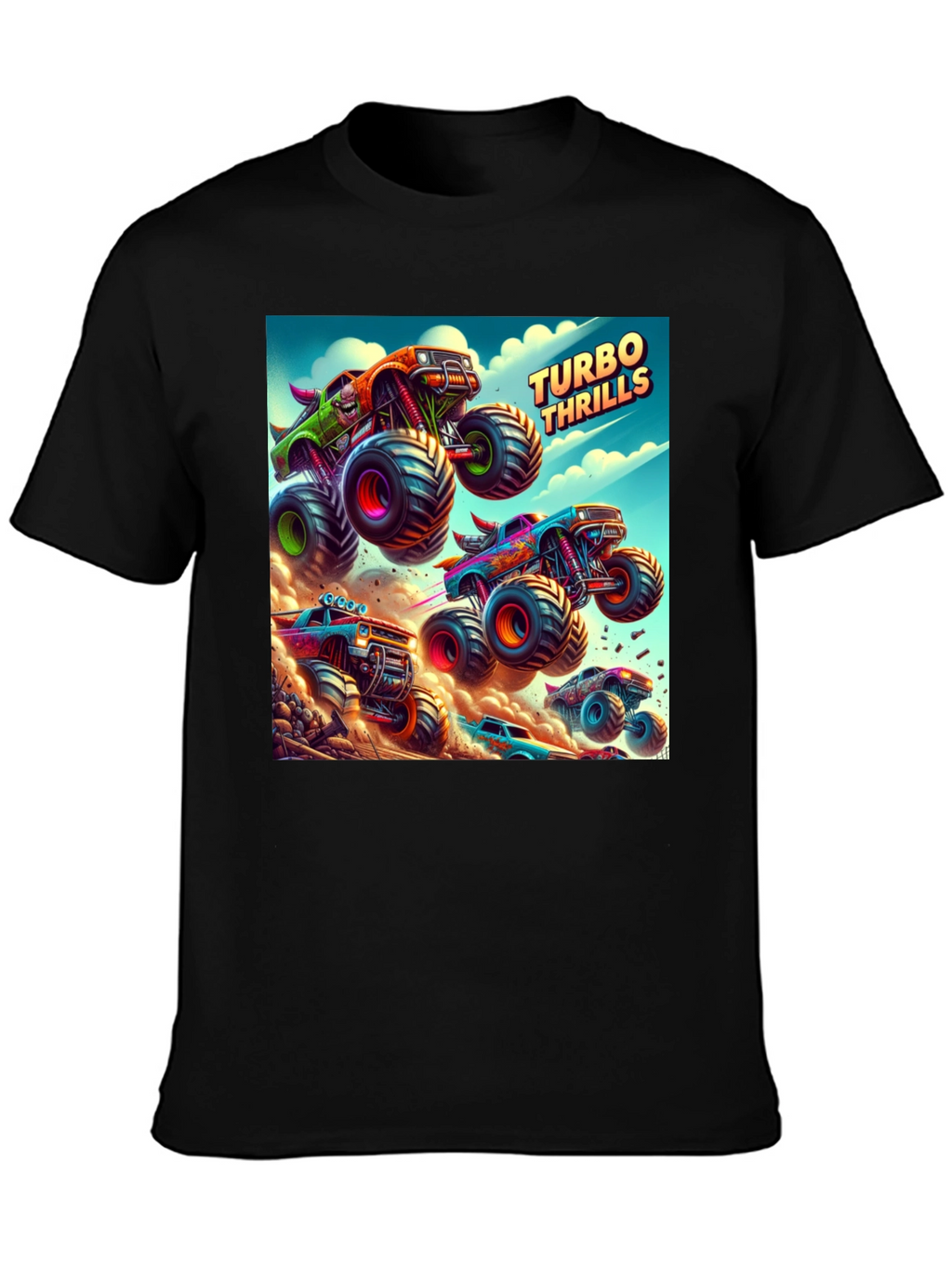 Turbo Thrills Monster Truck Graphic Tee