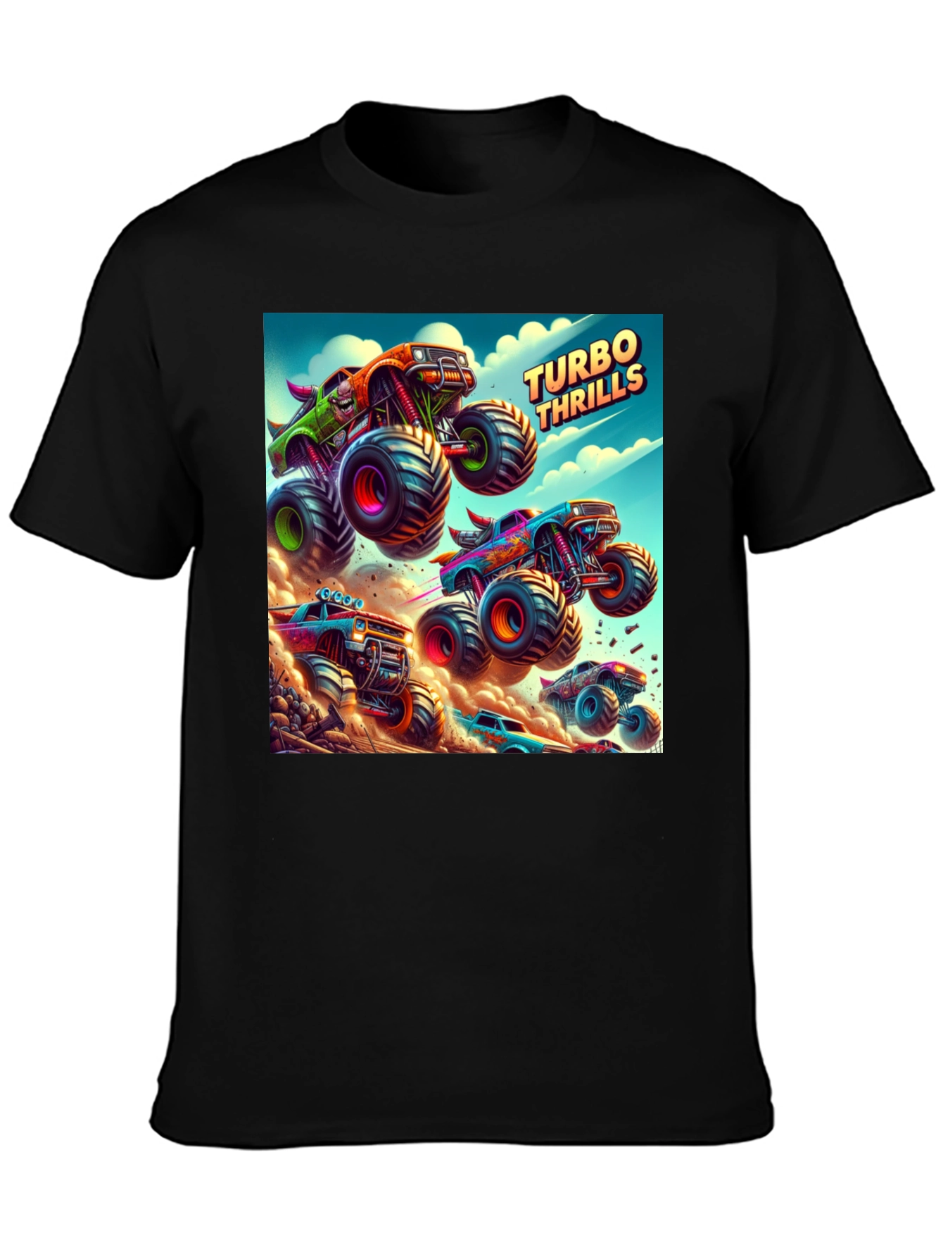 Turbo Thrills Monster Truck Graphic Tee