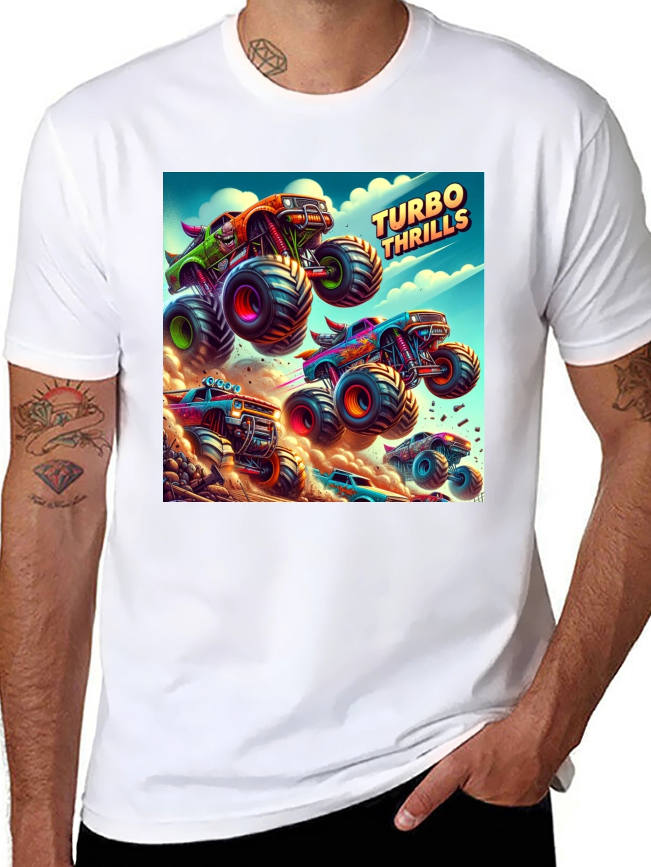 Turbo Thrills Monster Truck Graphic Tee