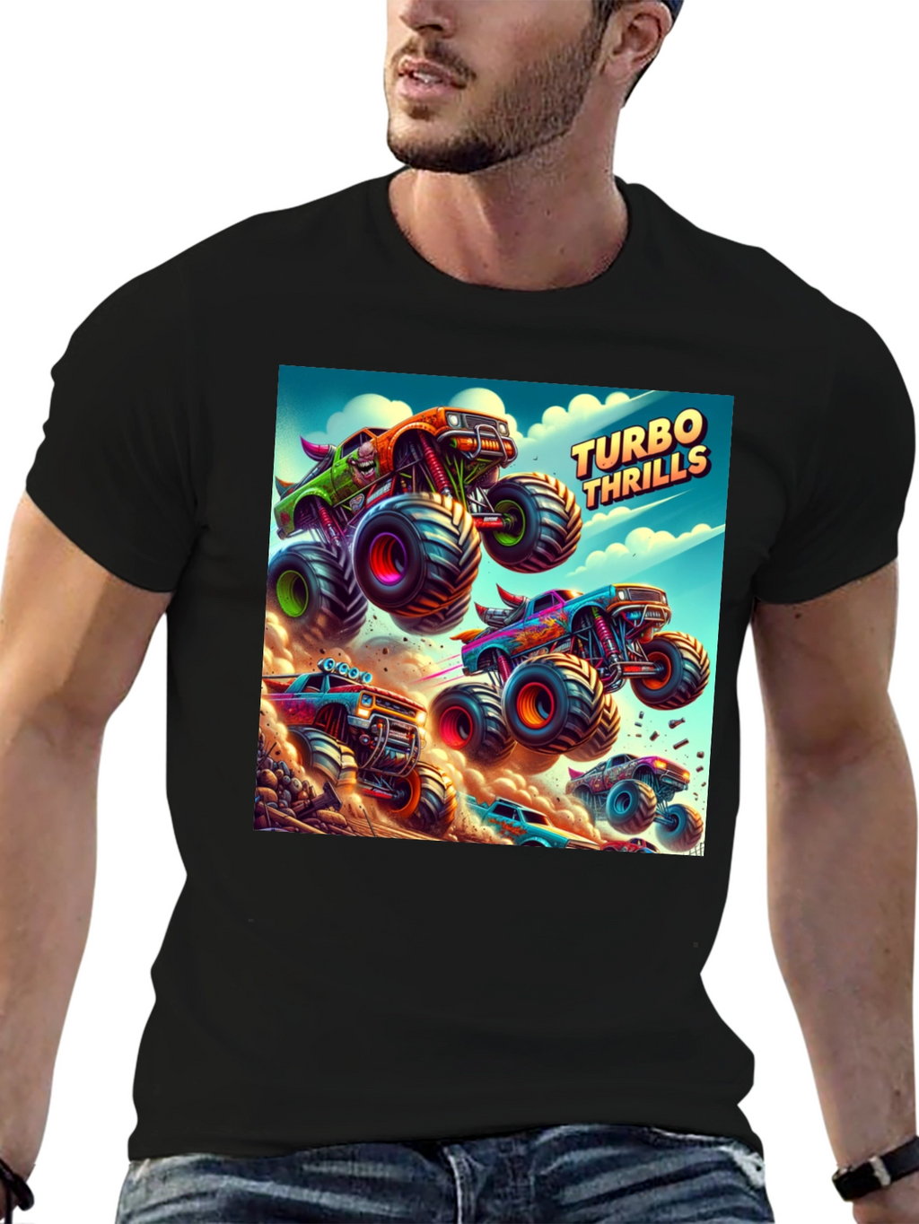Turbo Thrills Monster Truck Graphic Tee
