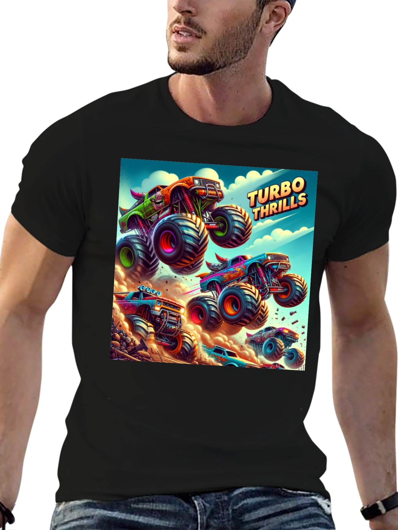Turbo Thrills Monster Truck Graphic Tee