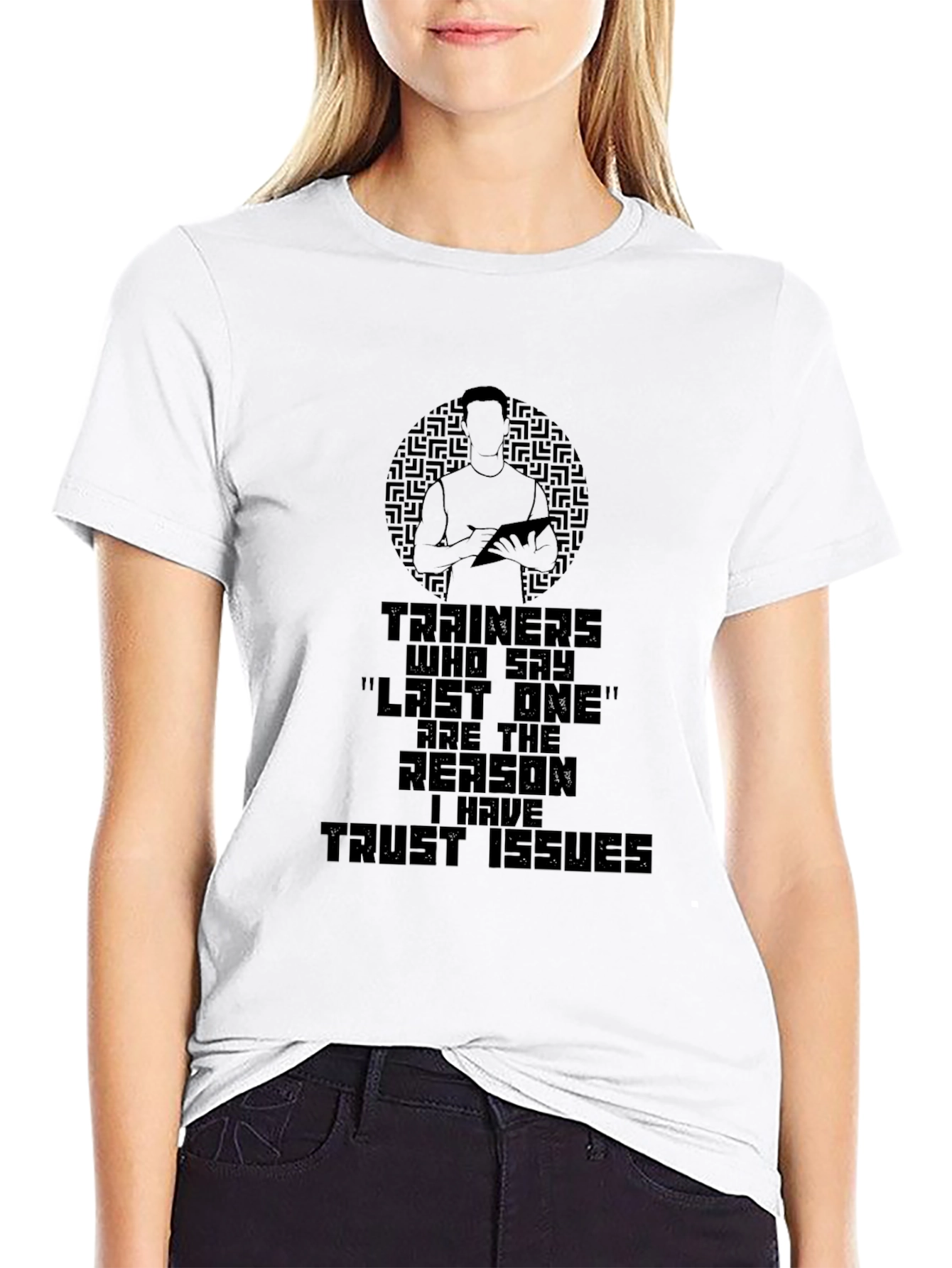 Trainers Trust Issues T-Shirt - Gym Humor Apparel