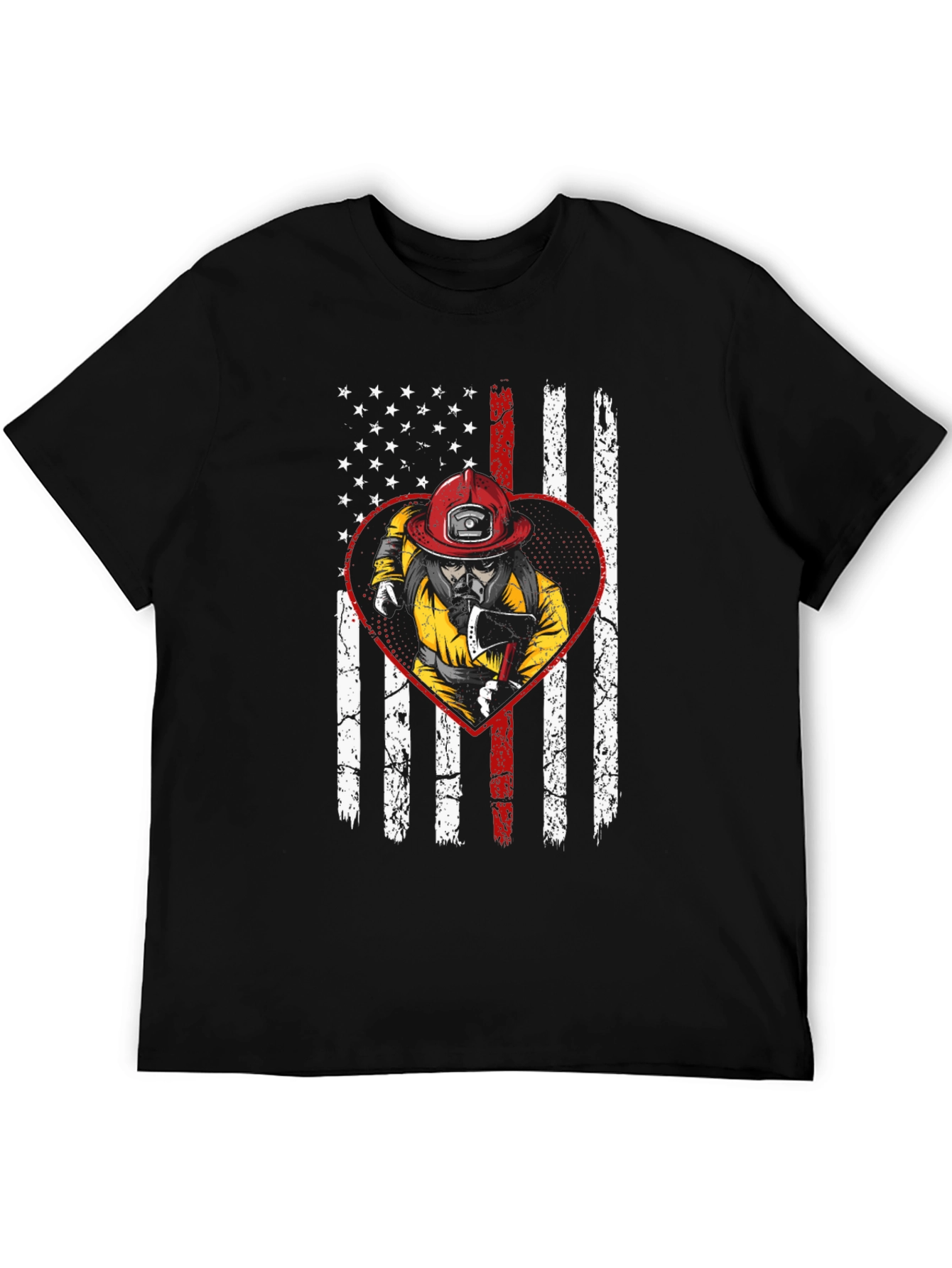 Firefighter Flag T-Shirt - Show Your Support!