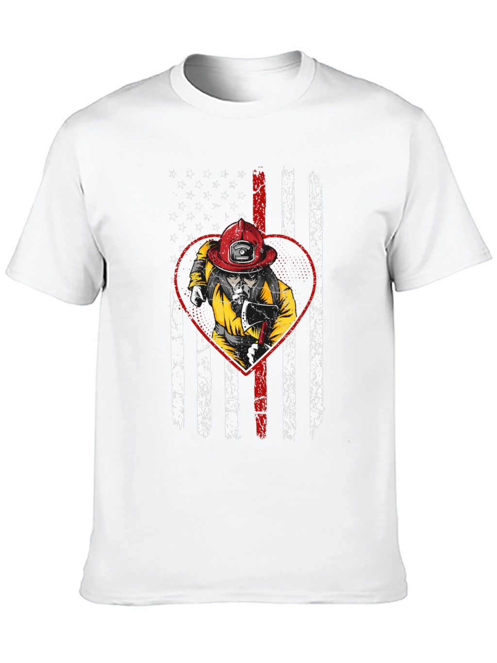 Firefighter Flag T-Shirt - Show Your Support!