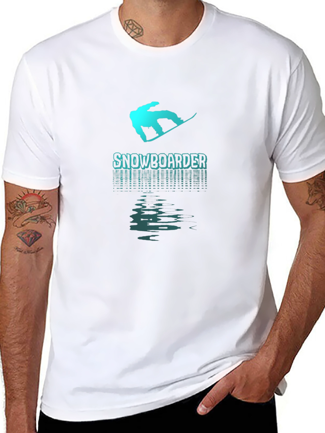 Snowboarder Graphic T-Shirt - Black