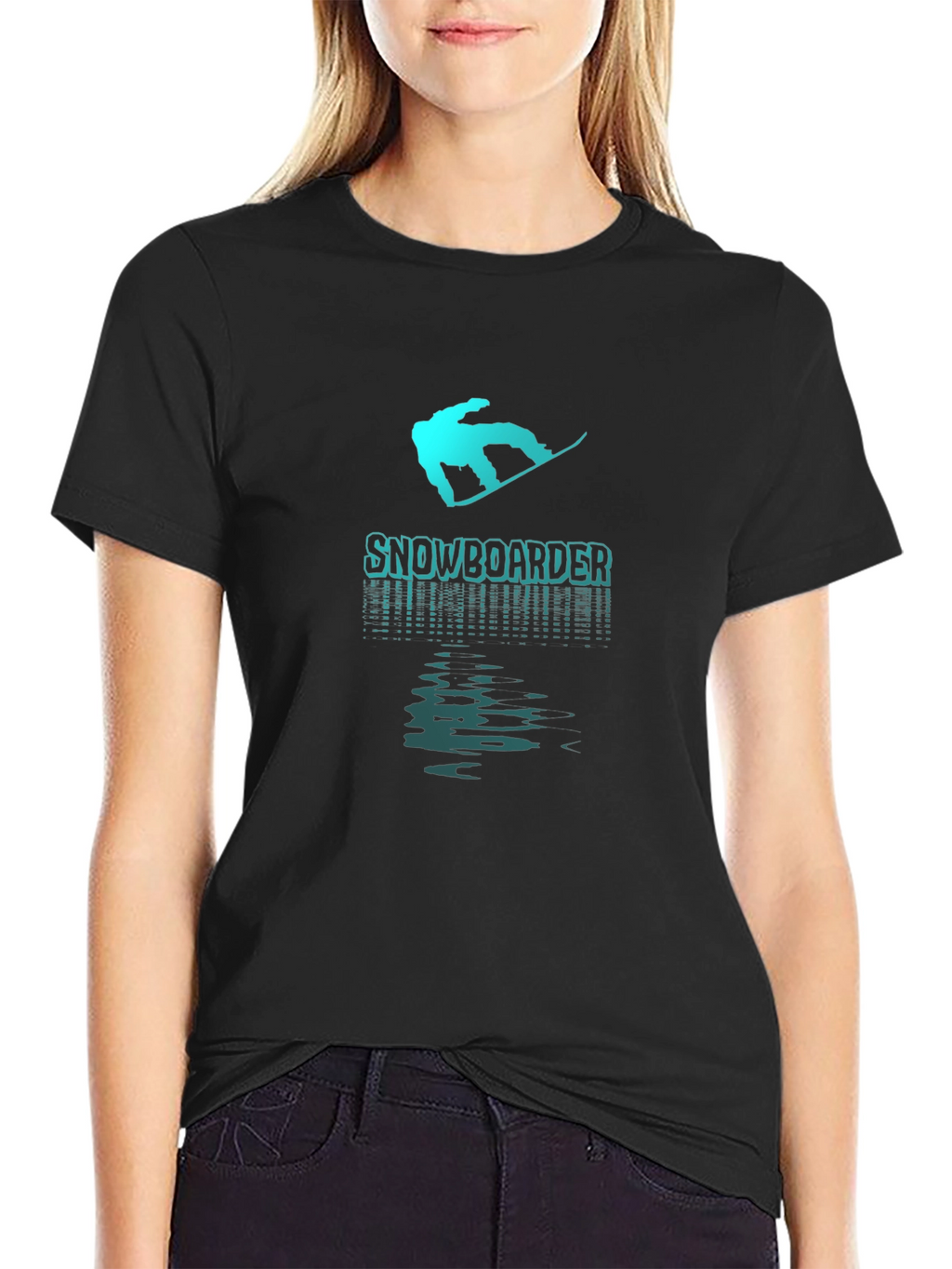 Snowboarder Graphic T-Shirt - Black
