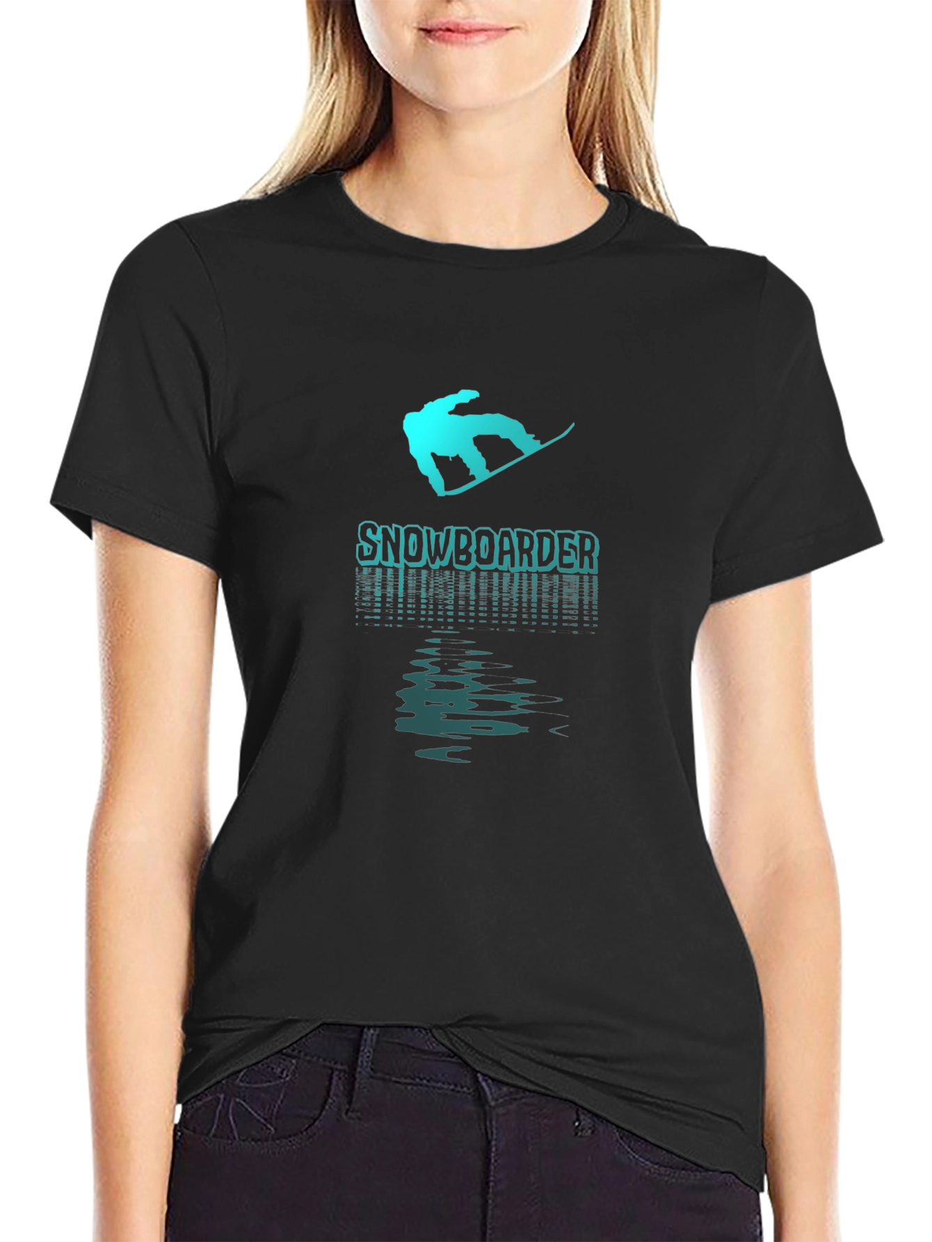 Snowboarder Graphic T-Shirt - Black