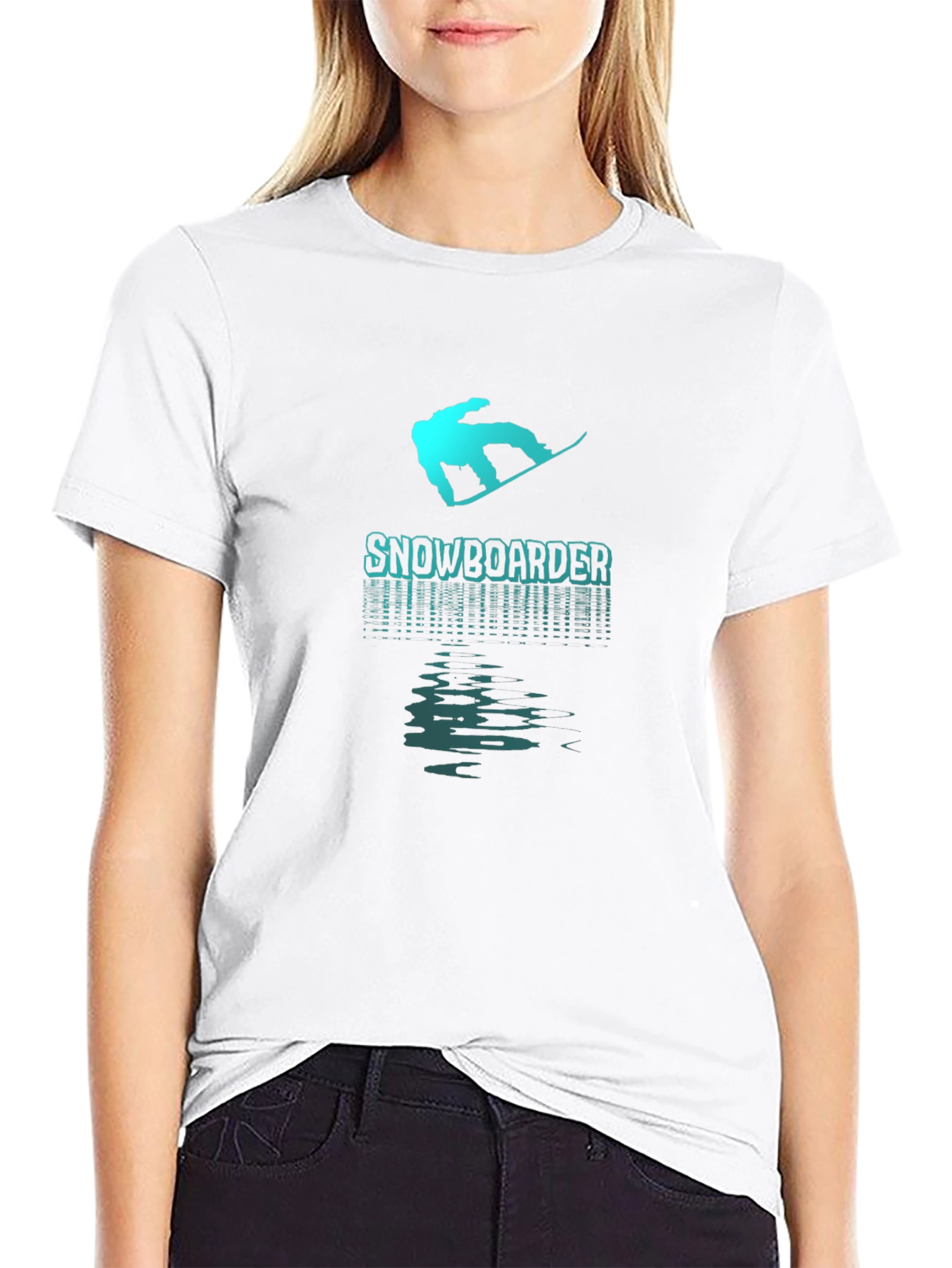 Snowboarder Graphic T-Shirt - Black