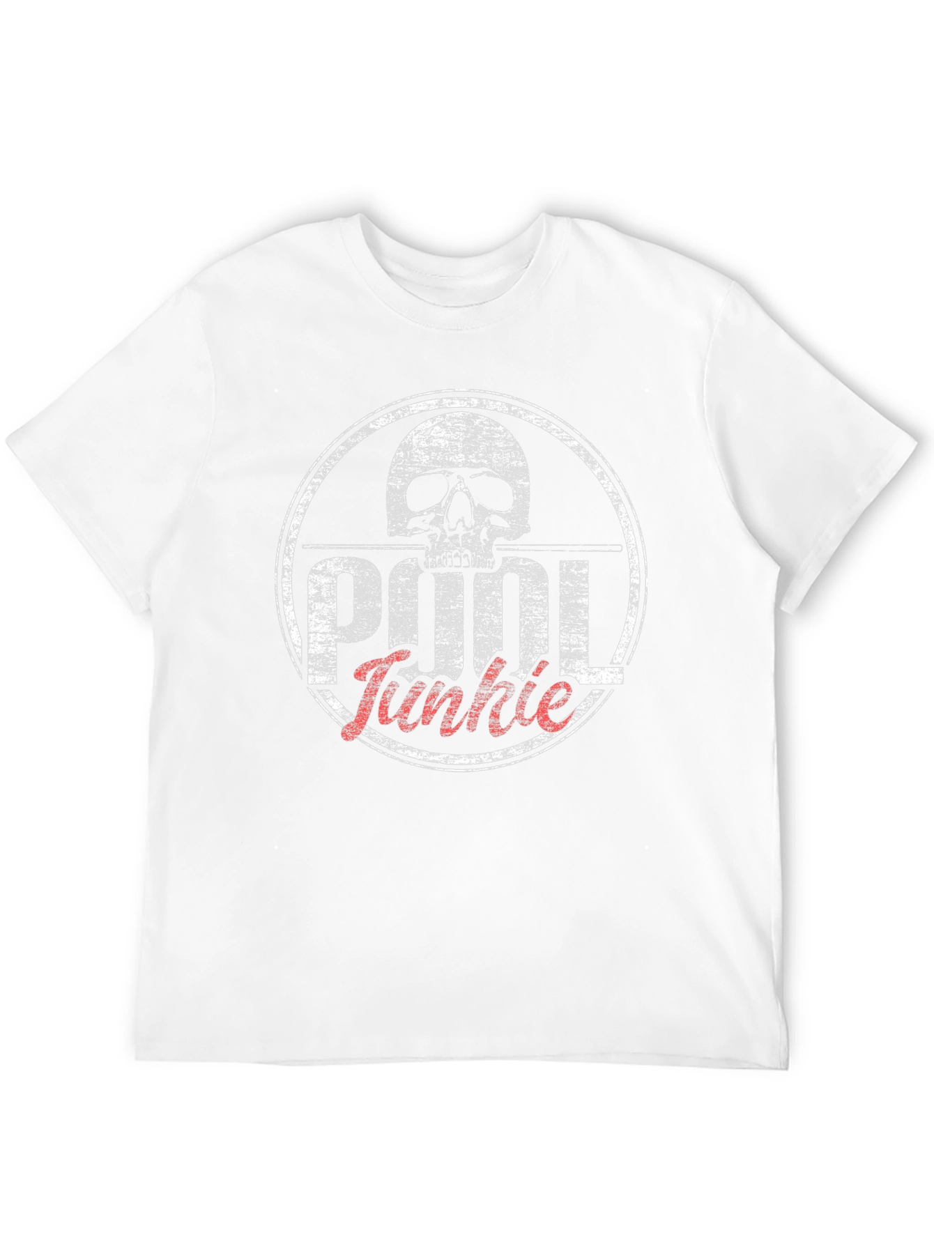 Pool Junkie Skull T-Shirt - Black Graphic Tee