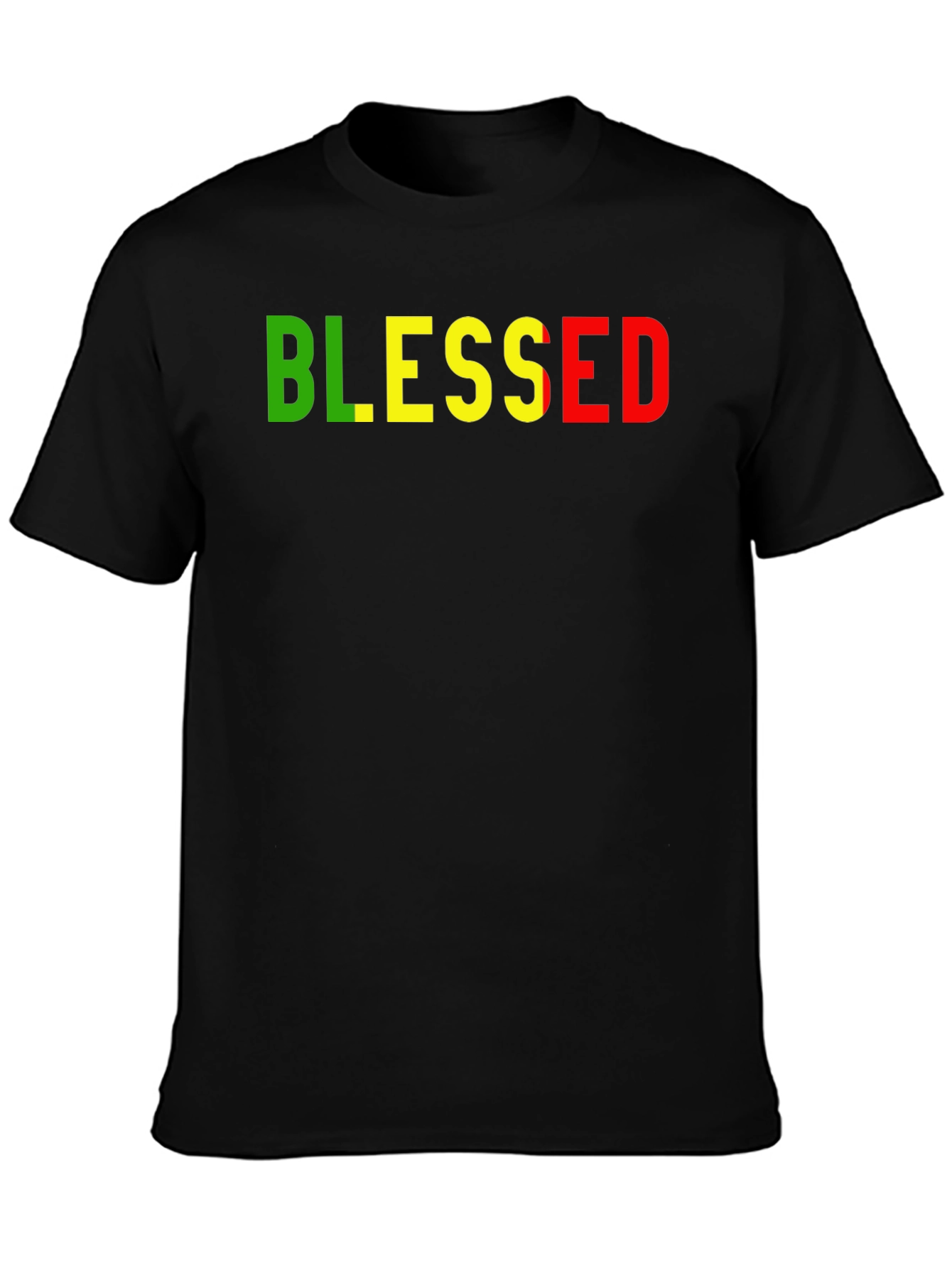Blessed Graphic Tee - Rasta Colors