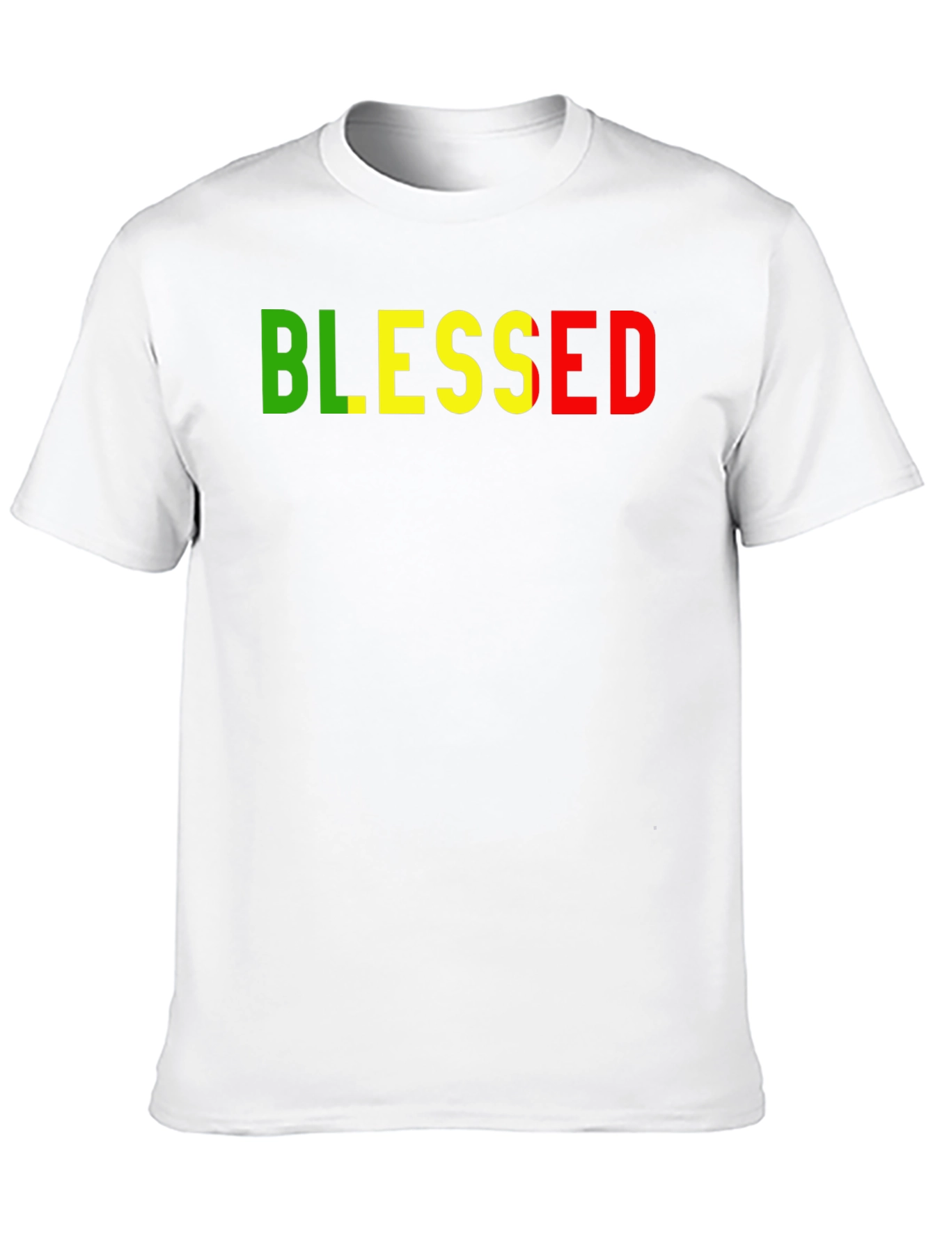 Blessed Graphic Tee - Rasta Colors