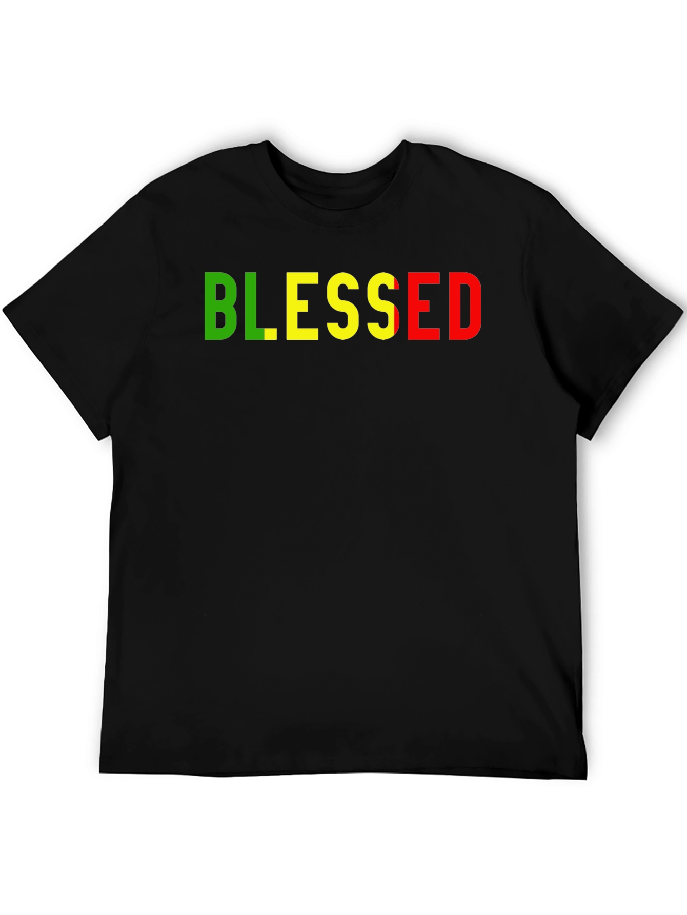 Blessed Graphic Tee - Rasta Colors