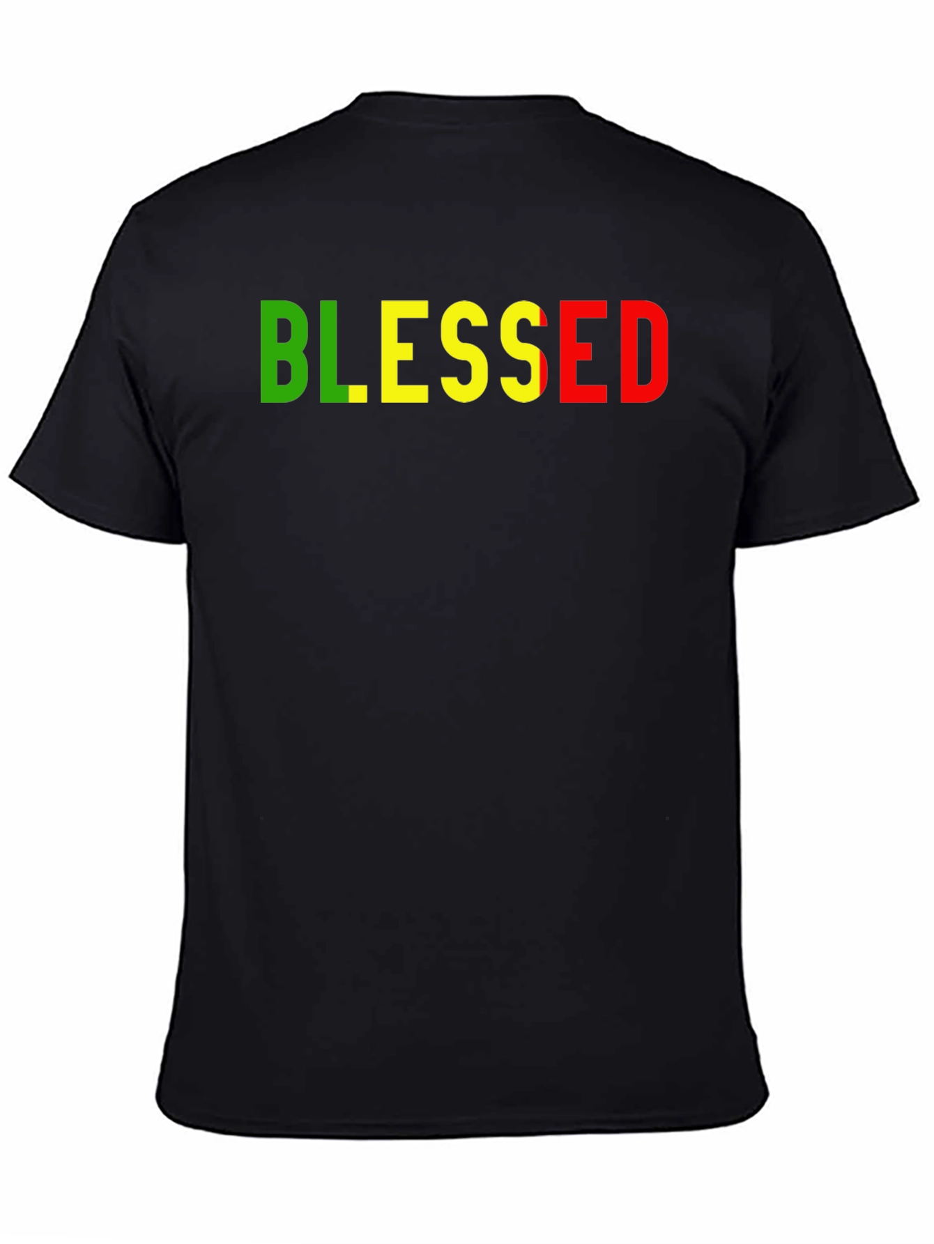 Blessed Graphic Tee - Rasta Colors