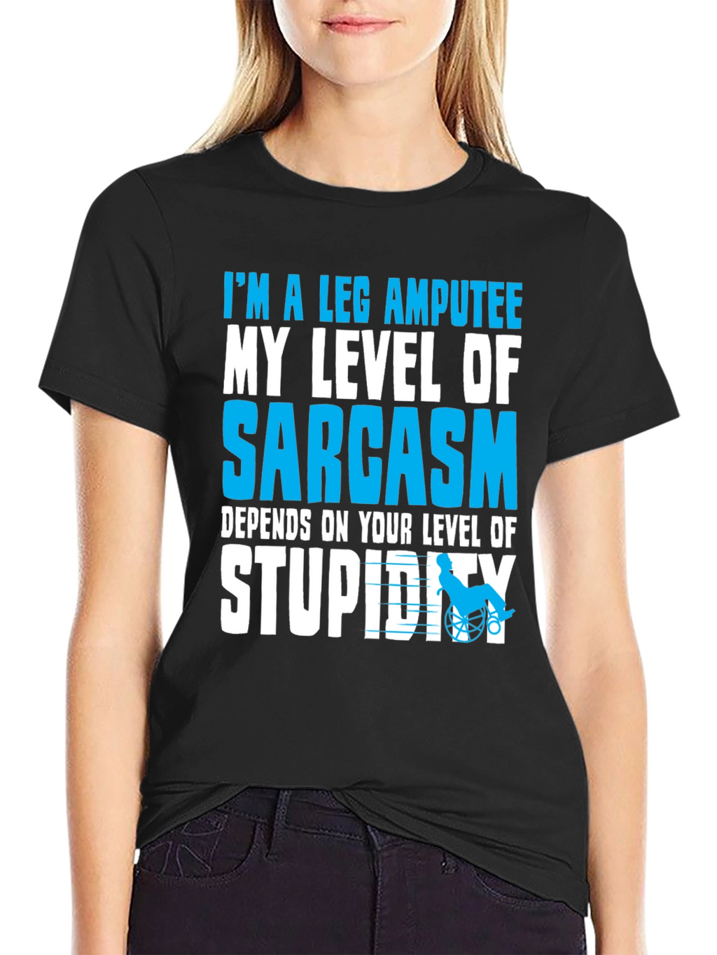Sarcastic Leg Amputee Graphic T-Shirt