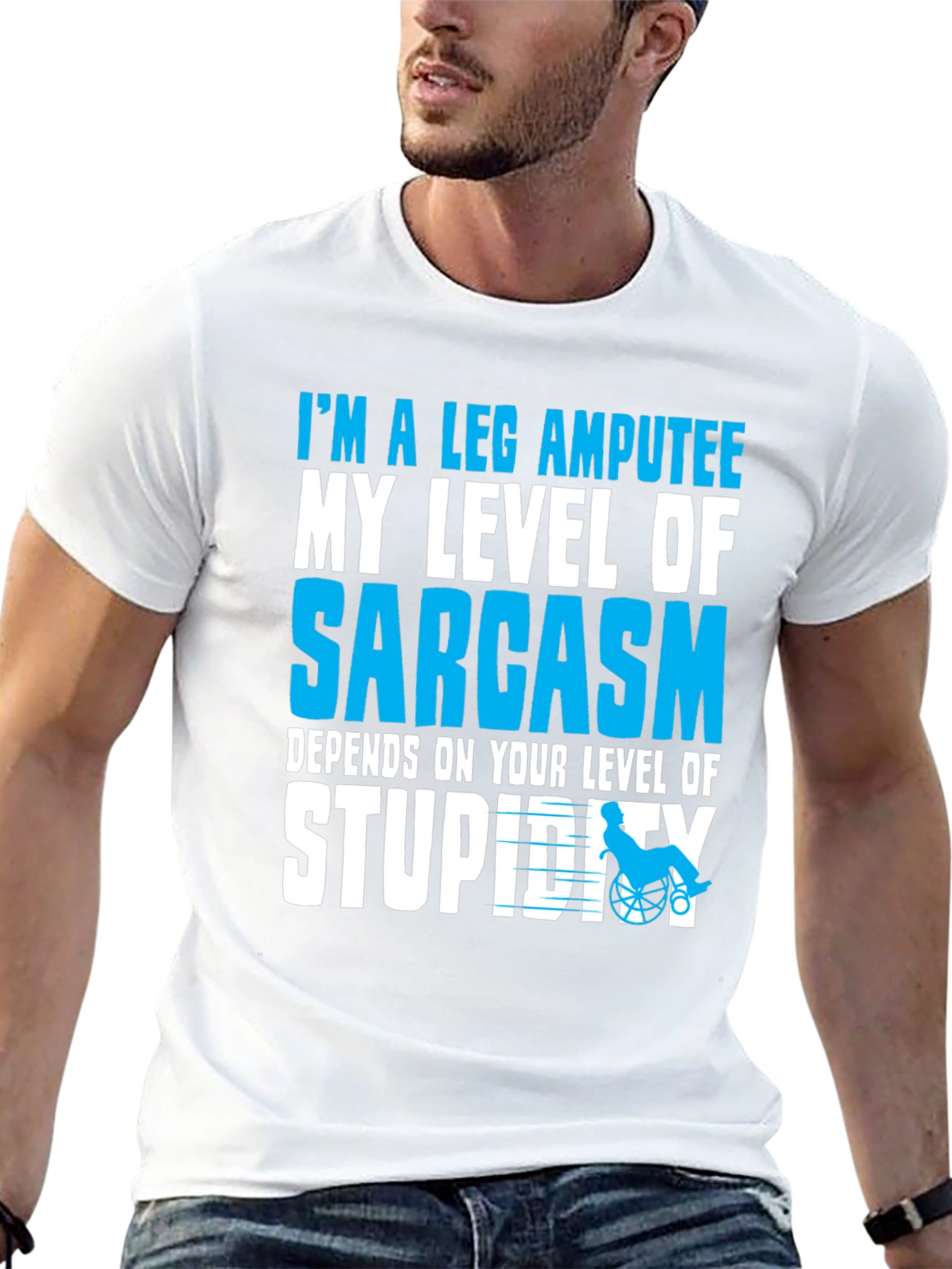 Sarcastic Leg Amputee Graphic T-Shirt
