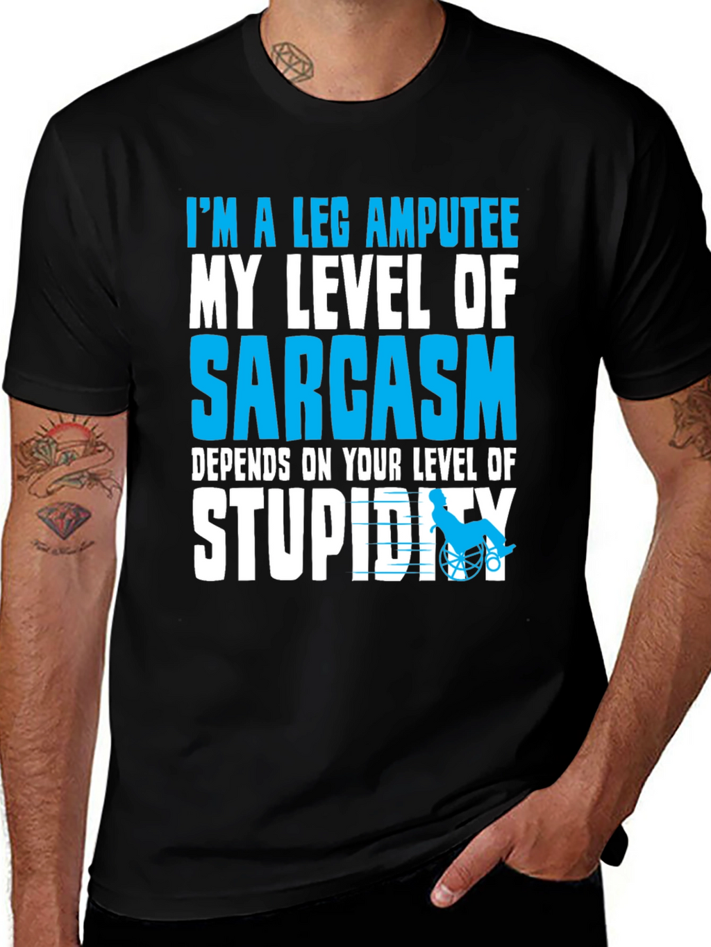 Sarcastic Leg Amputee Graphic T-Shirt