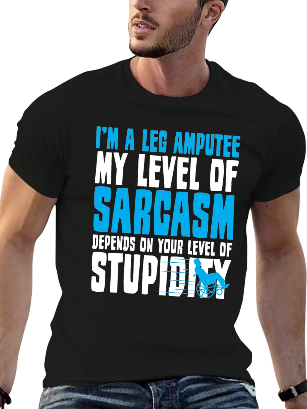 Sarcastic Leg Amputee Graphic T-Shirt