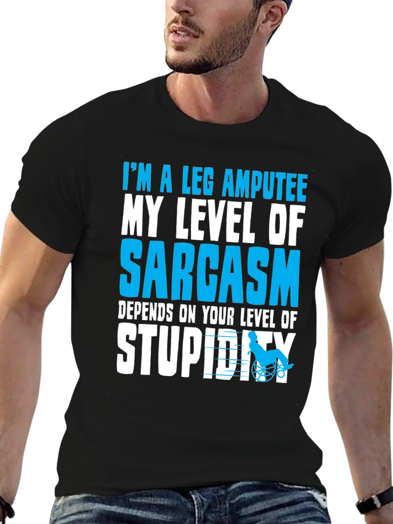 Sarcastic Leg Amputee Graphic T-Shirt