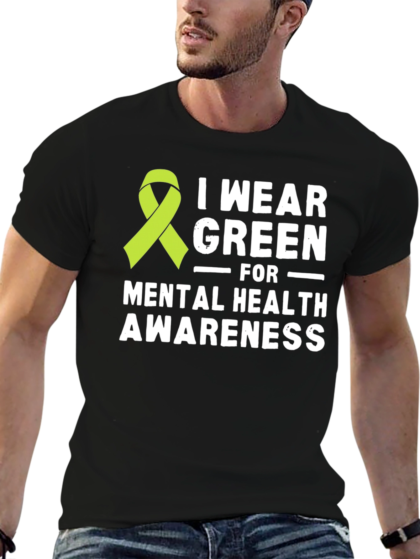 Mental Health Awareness Green Ribbon T-Shirt