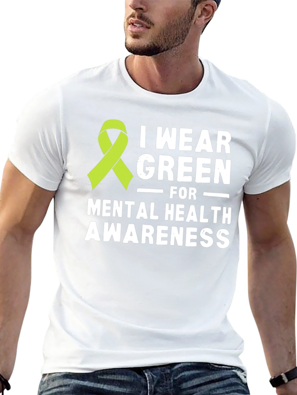 Mental Health Awareness Green Ribbon T-Shirt