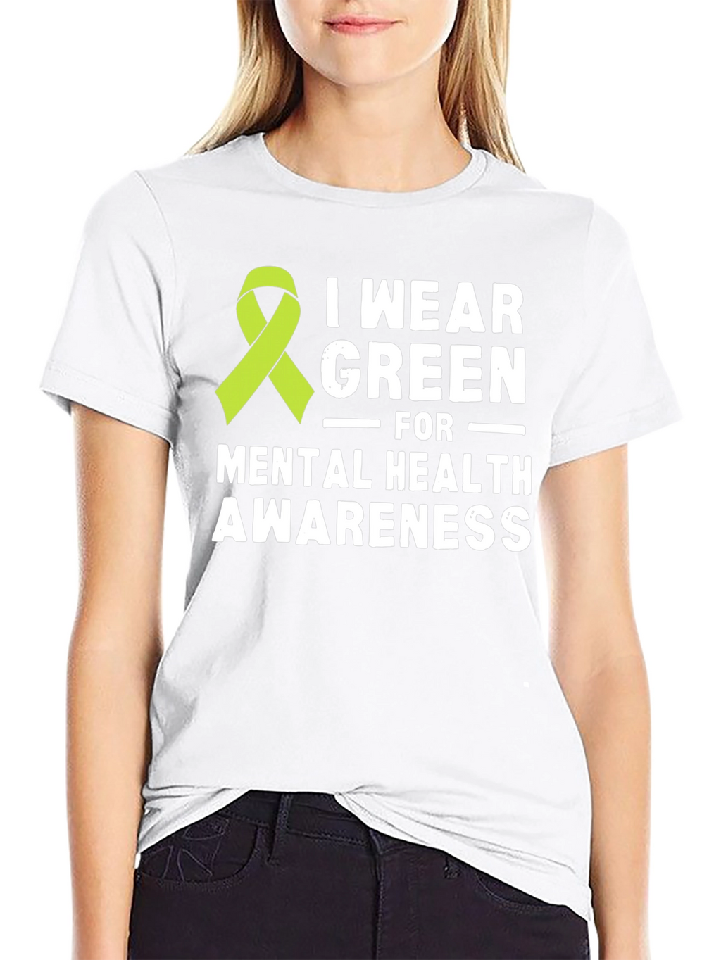 Mental Health Awareness Green Ribbon T-Shirt