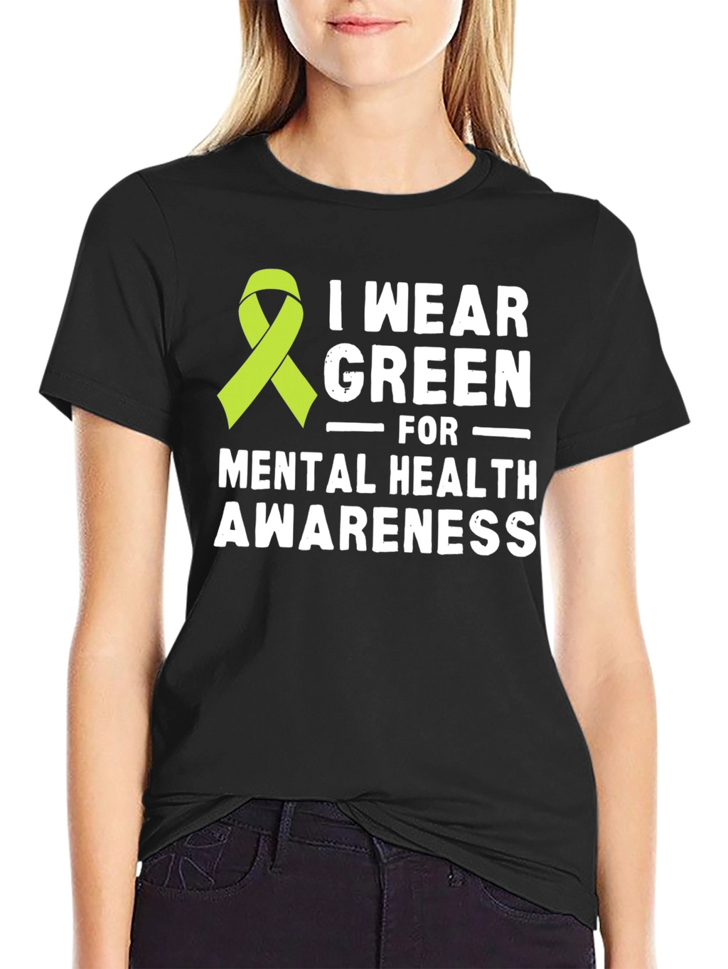 Mental Health Awareness Green Ribbon T-Shirt