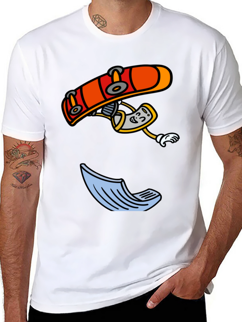 Skateboarding Cartoon T-Shirt