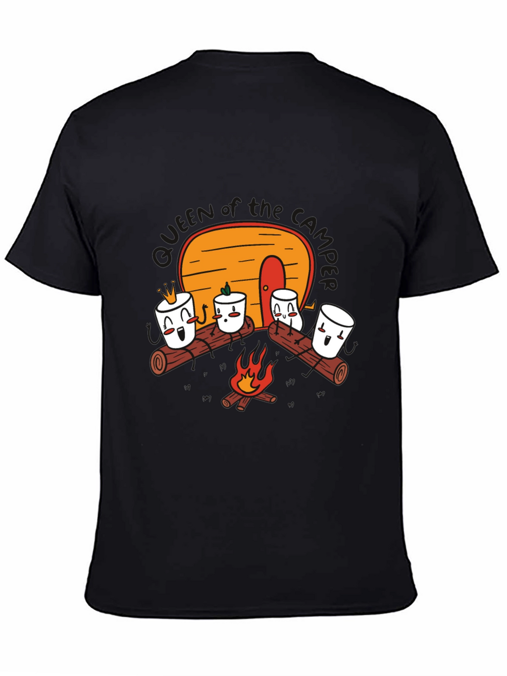 Marshmallow Campfire Graphic Tee - Black