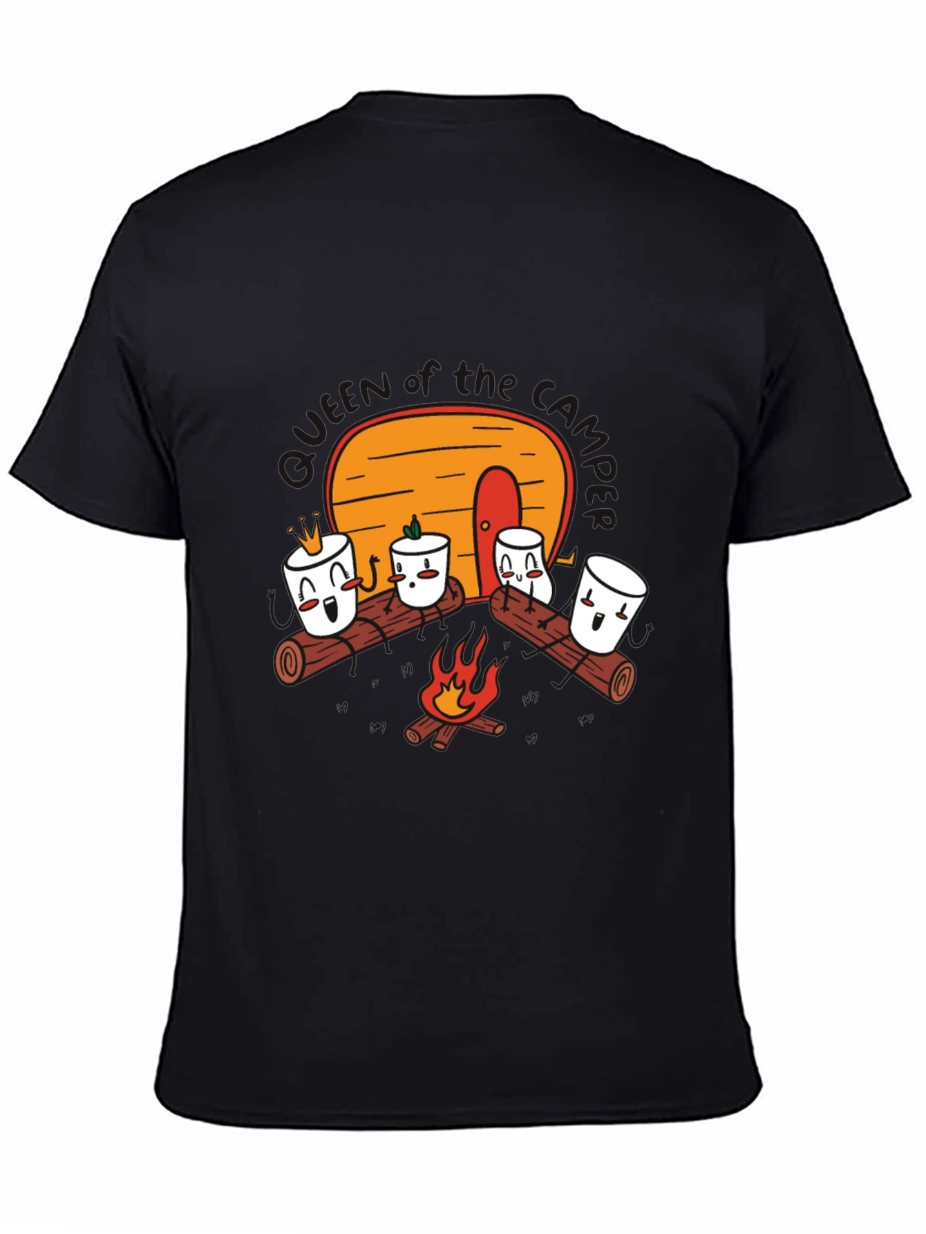 Marshmallow Campfire Graphic Tee - Black