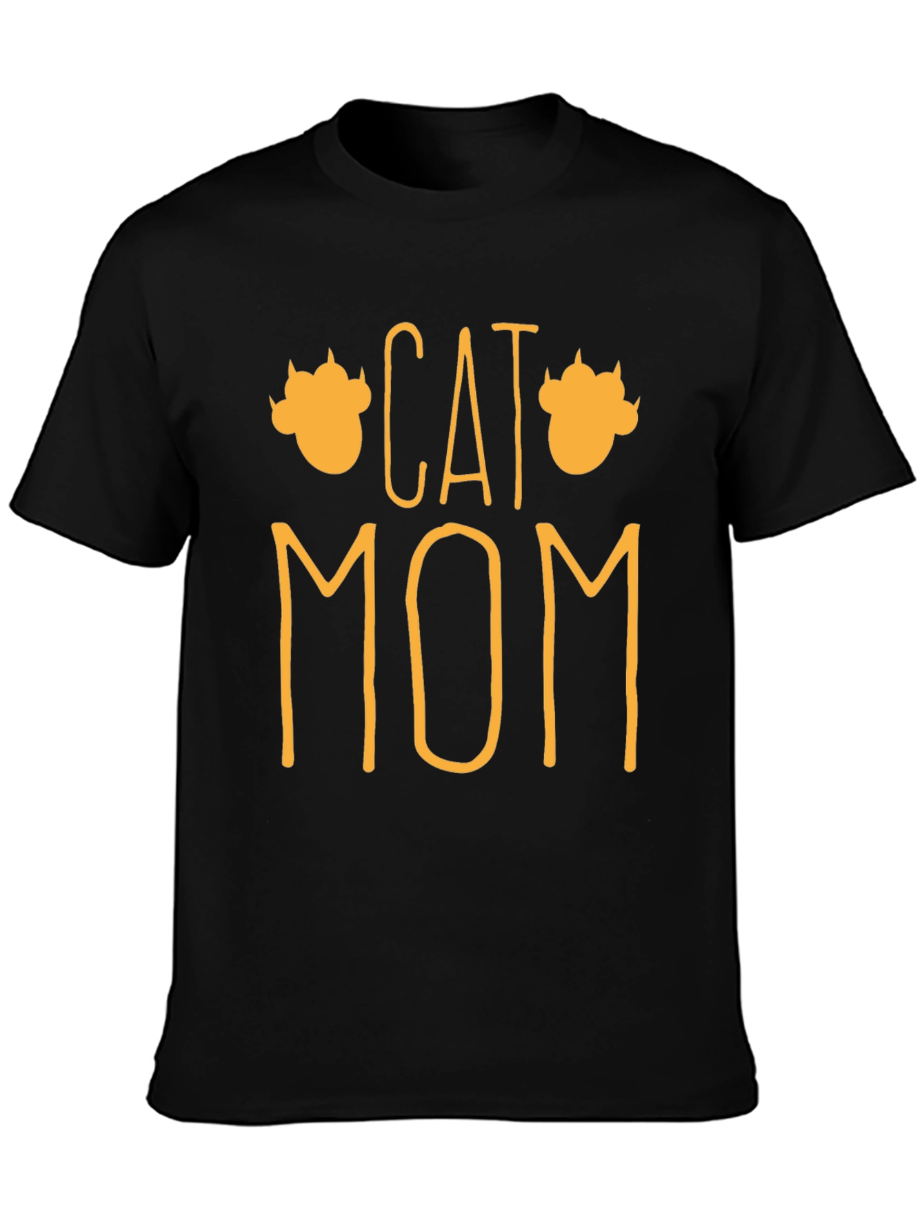 Cat Mom Graphic T-Shirt - Black