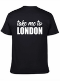 Take Me To London Black T-Shirt