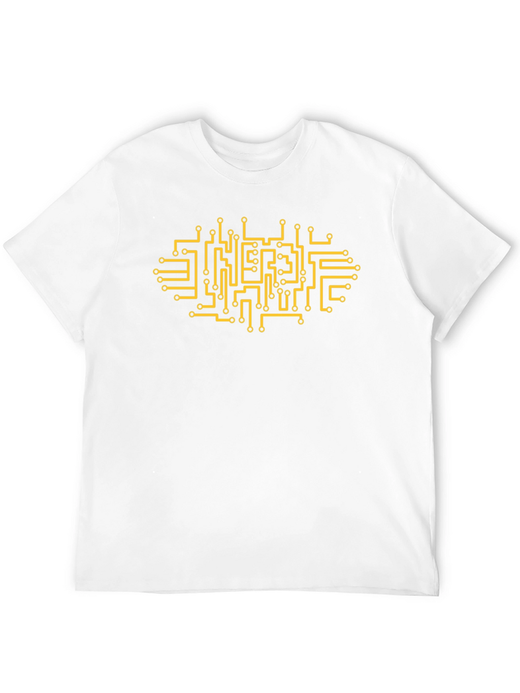 Circuit Board Graphic Tee - Black Cotton Blend T-Shirt