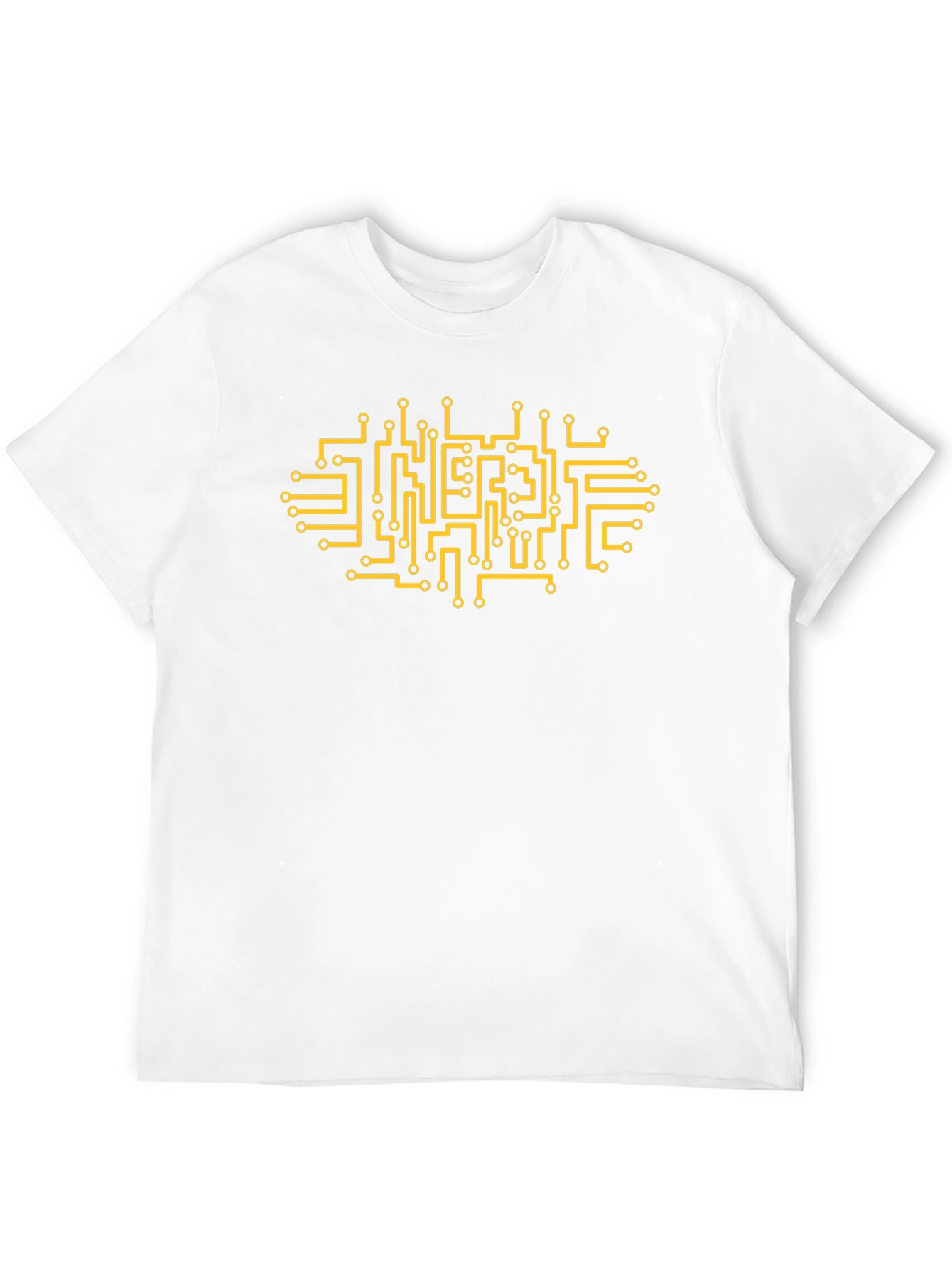 Circuit Board Graphic Tee - Black Cotton Blend T-Shirt