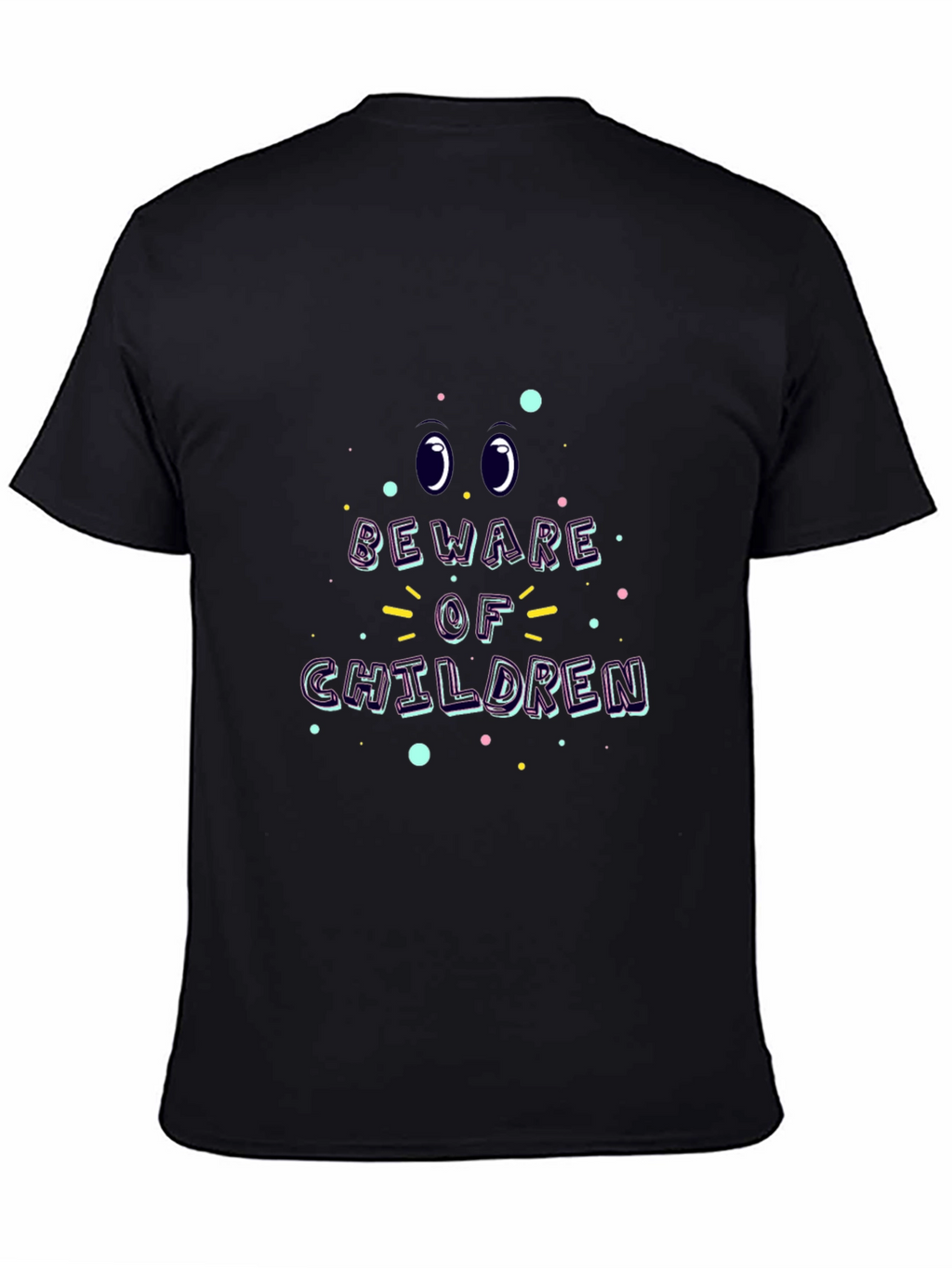Beware of Children Graphic Tee - Black