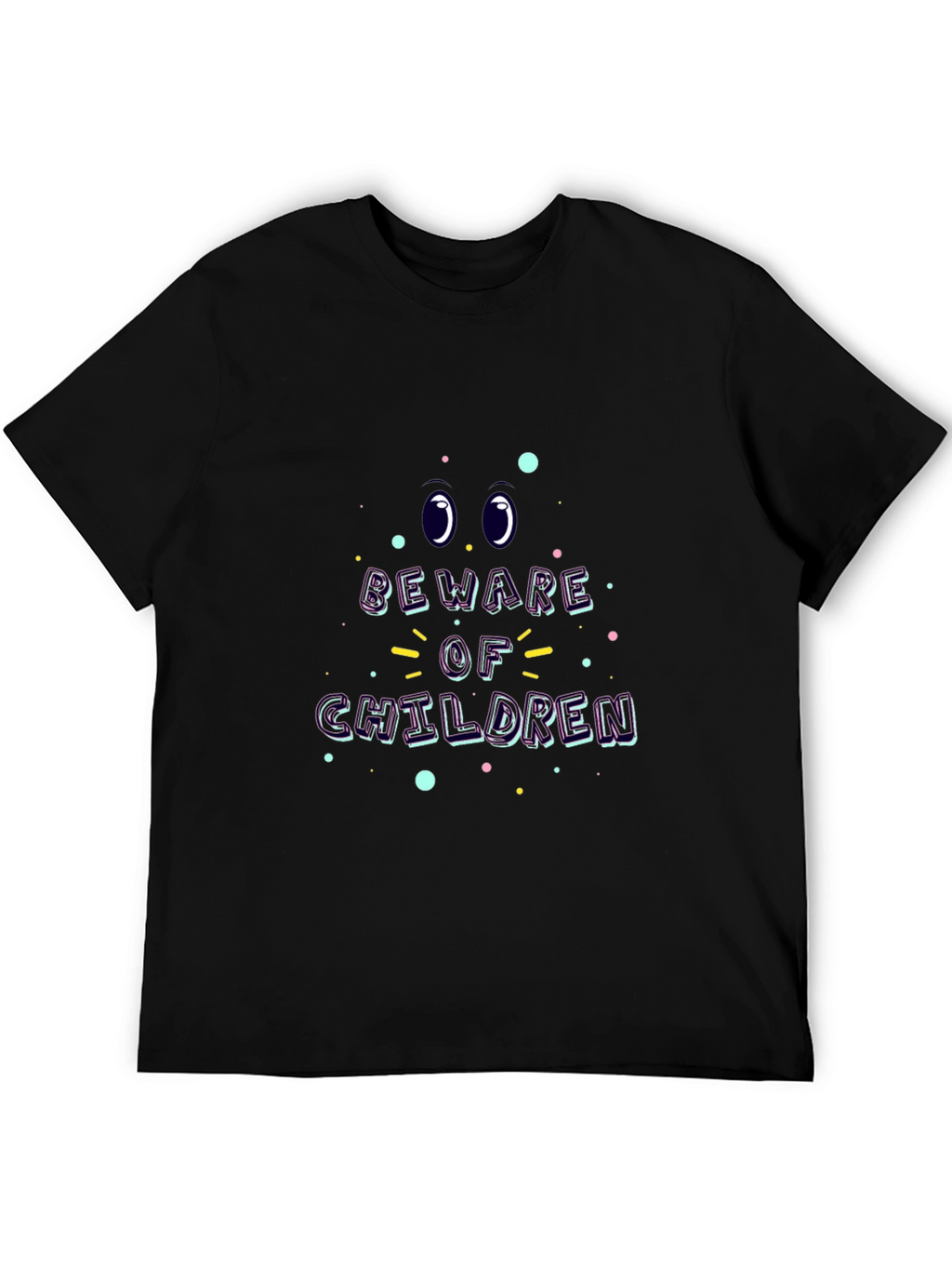 Beware of Children Graphic Tee - Black