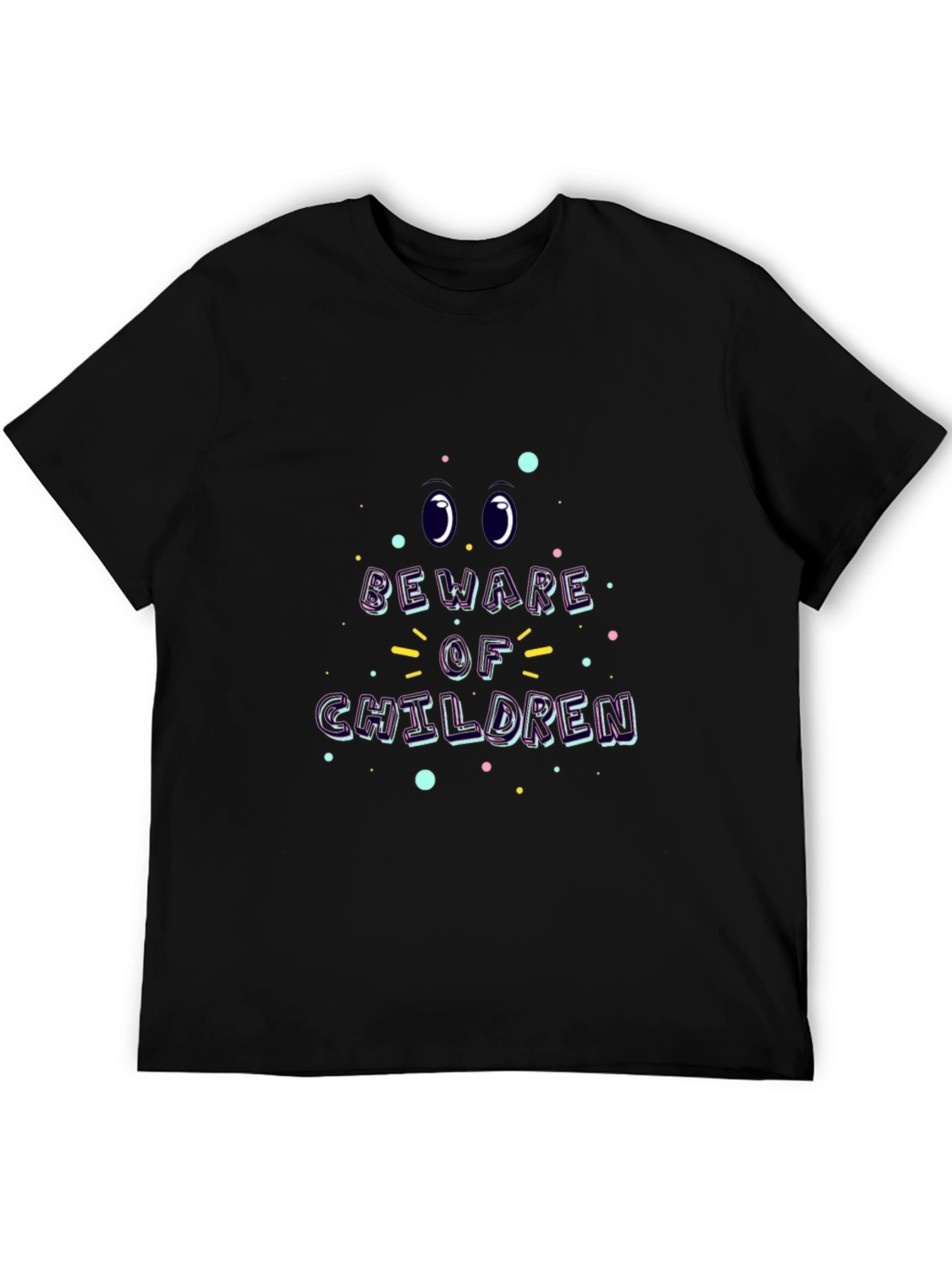 Beware of Children Graphic Tee - Black