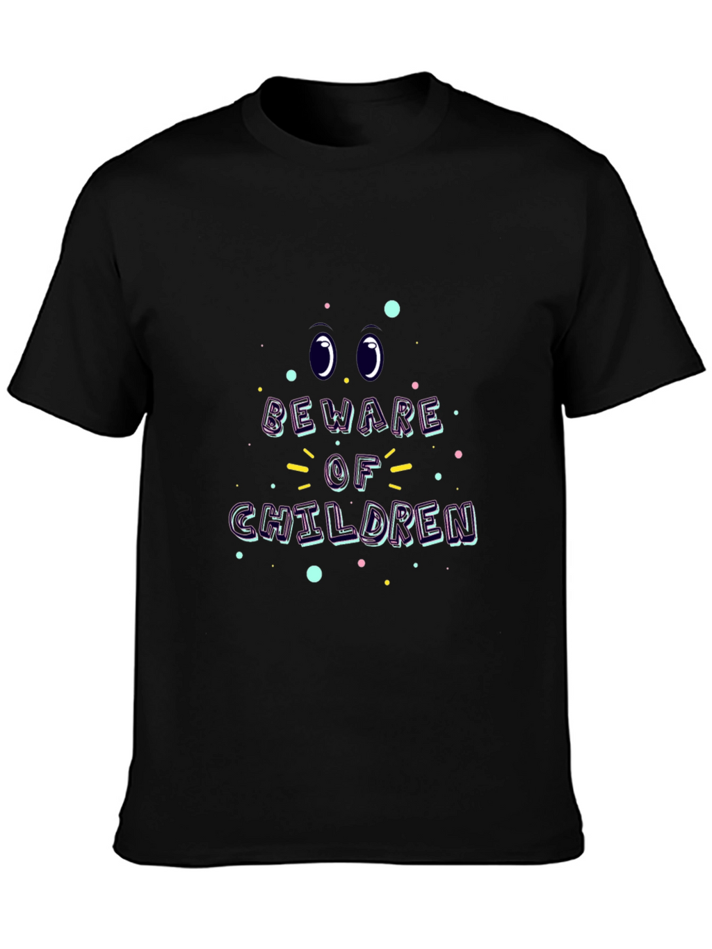 Beware of Children Graphic Tee - Black