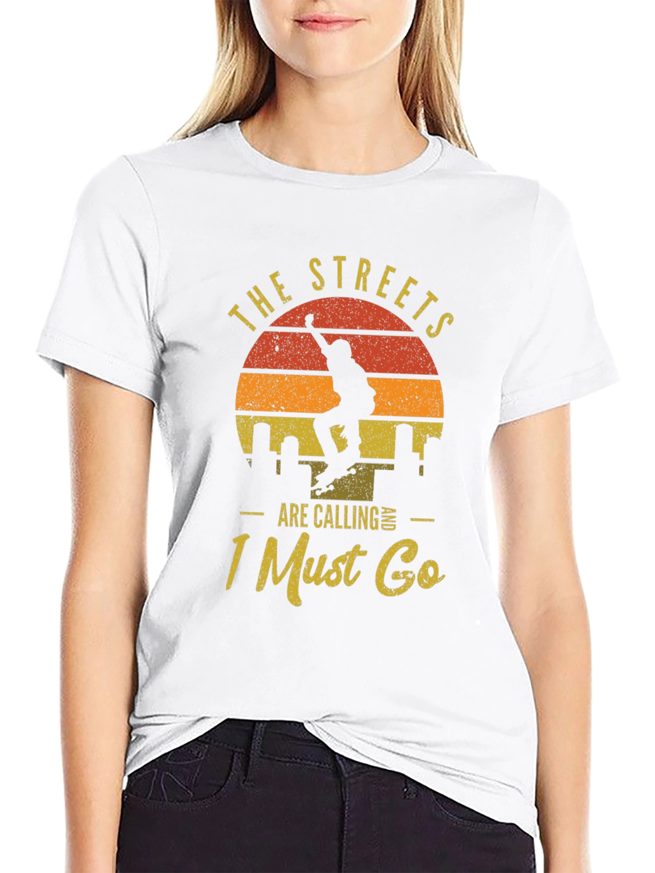 Skateboarder Graphic Tee - The Streets Are Calling