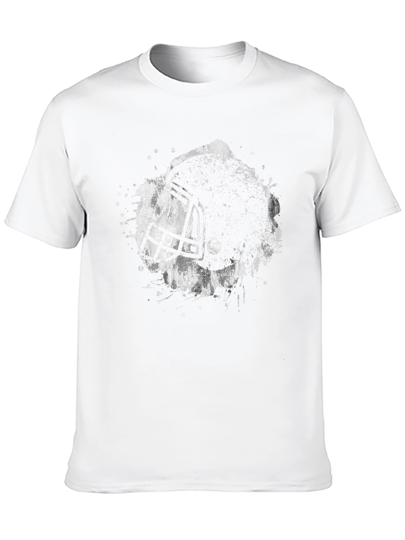 Football Helmet Graphic T-Shirt - Black